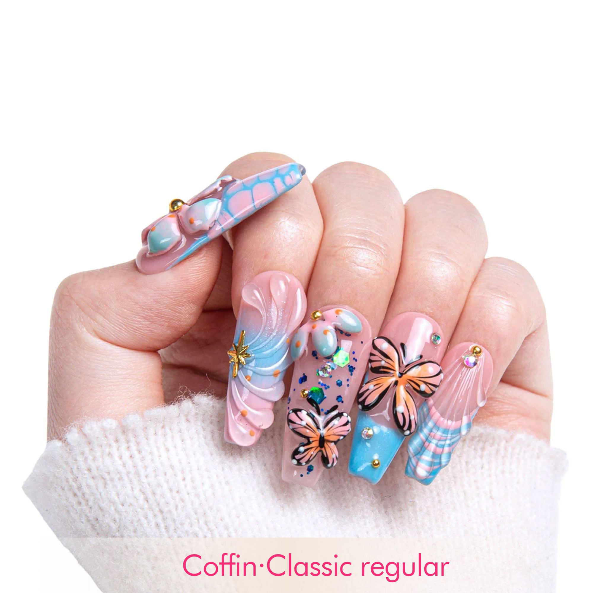 Wings of spring Handmade Nails H394
