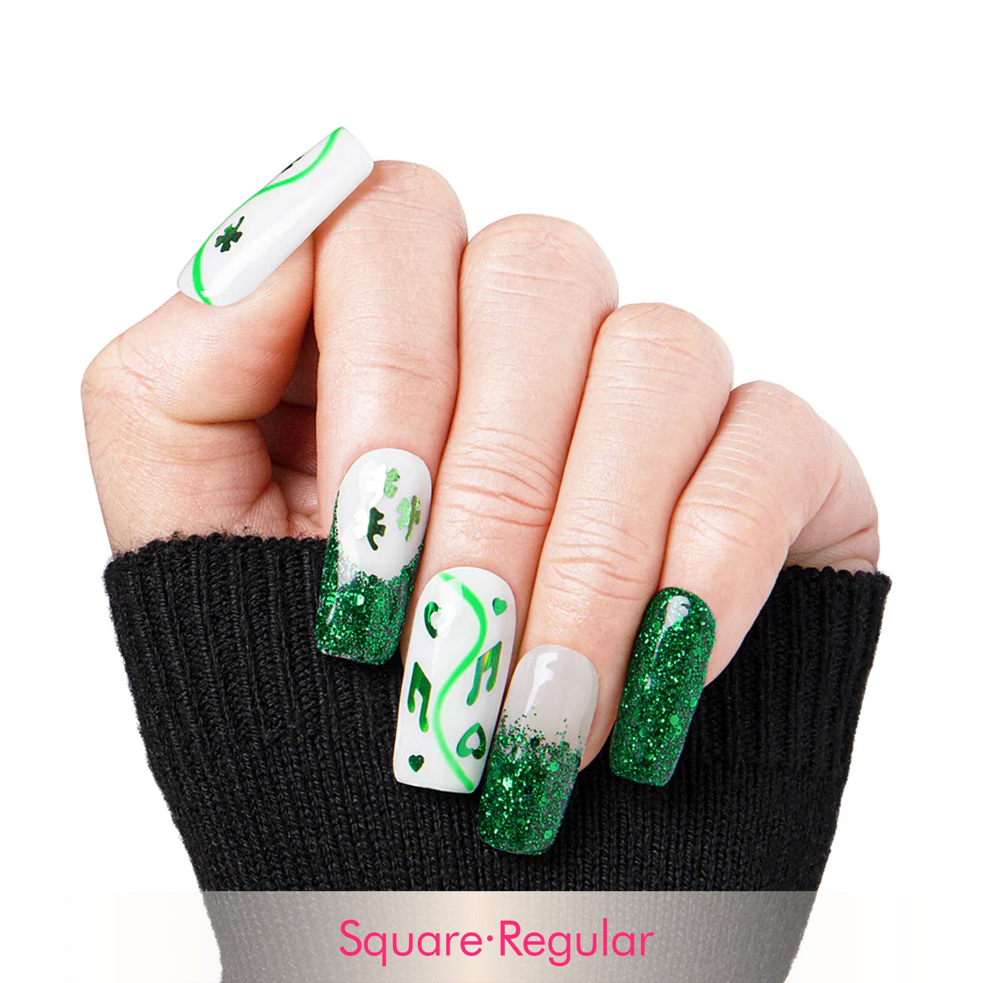 Saint Patrick's Day Handmade Nails H40