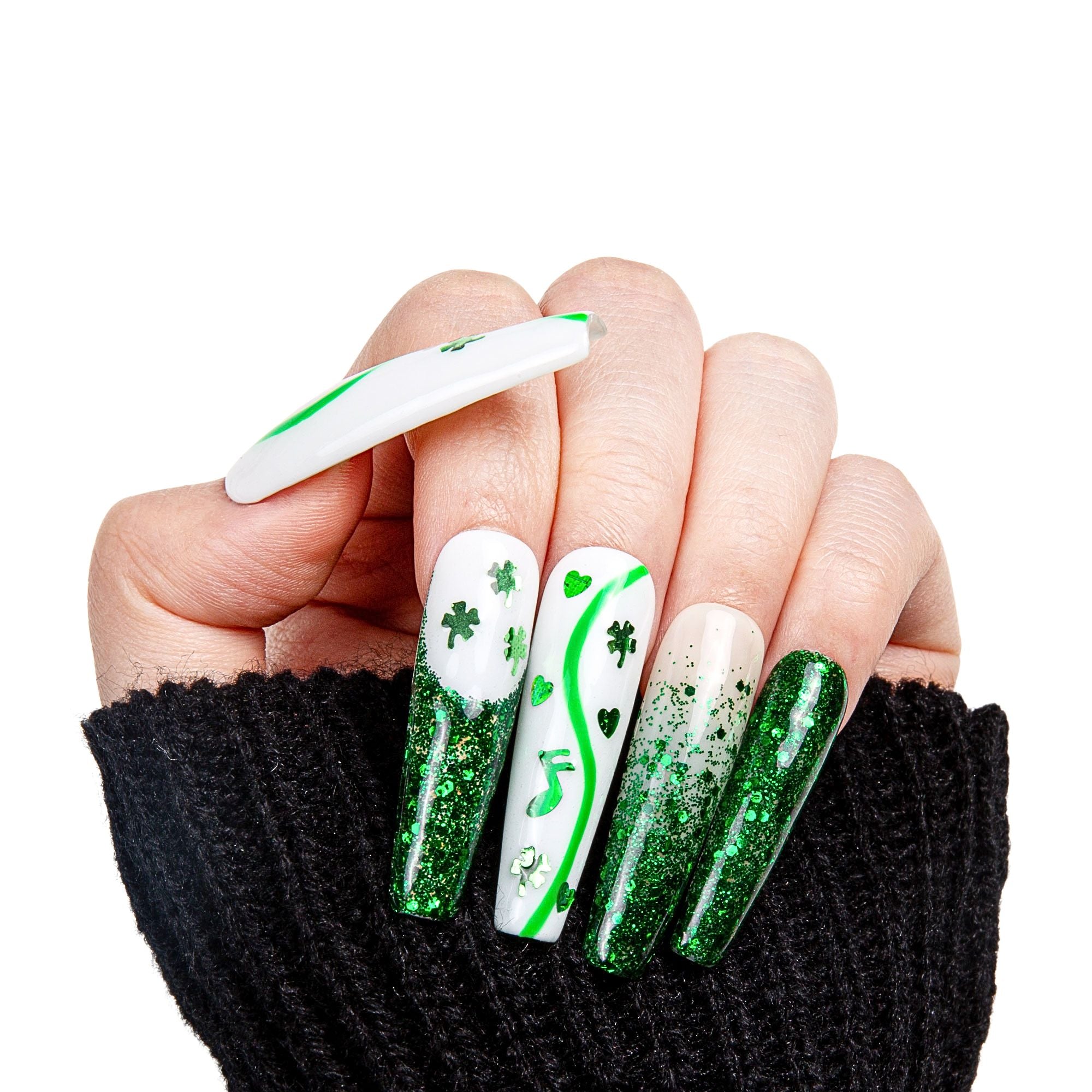 Saint Patrick's Day Handmade Nails H40