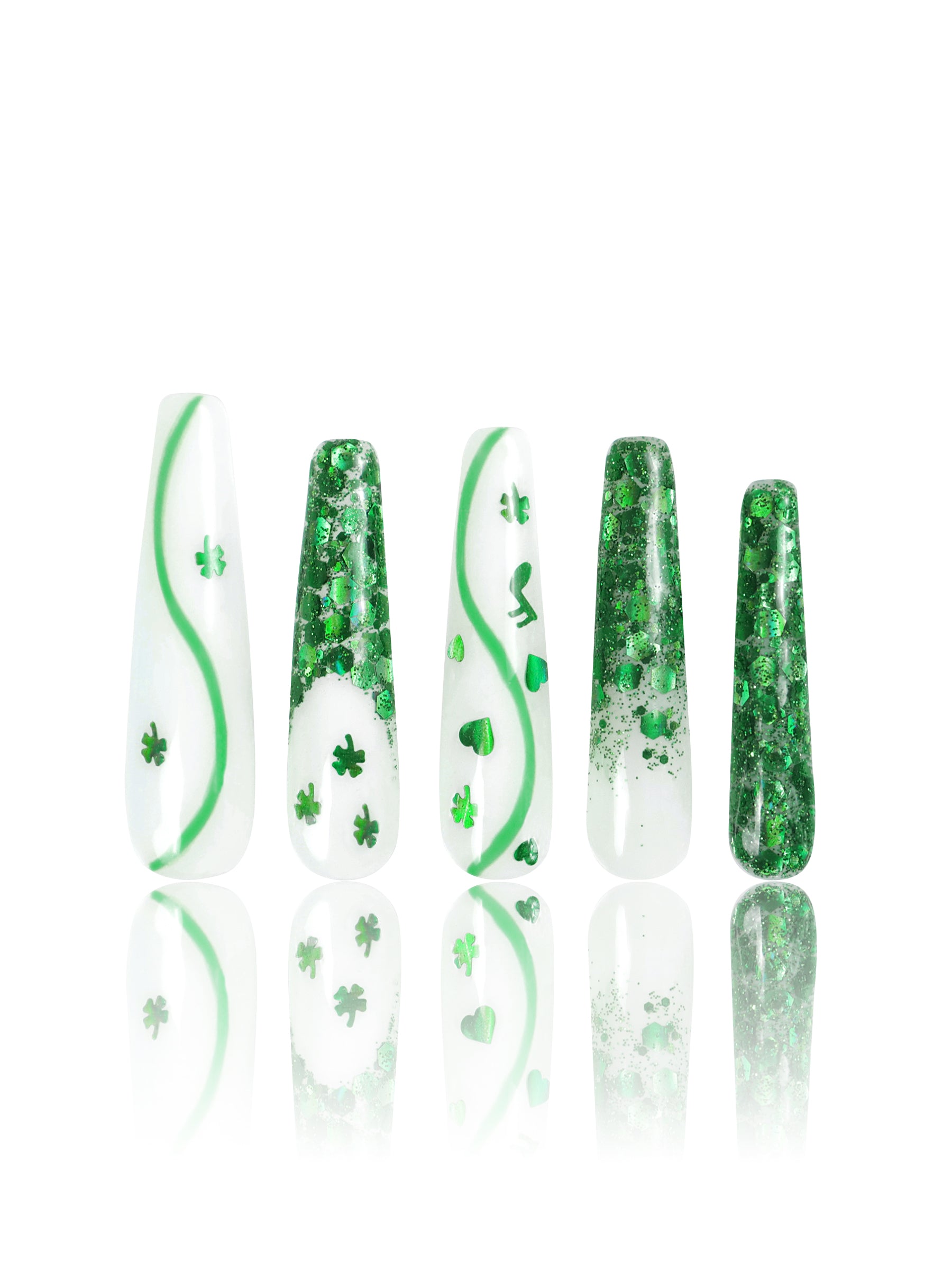 Saint Patrick's Day Handmade Coffin Nails H40