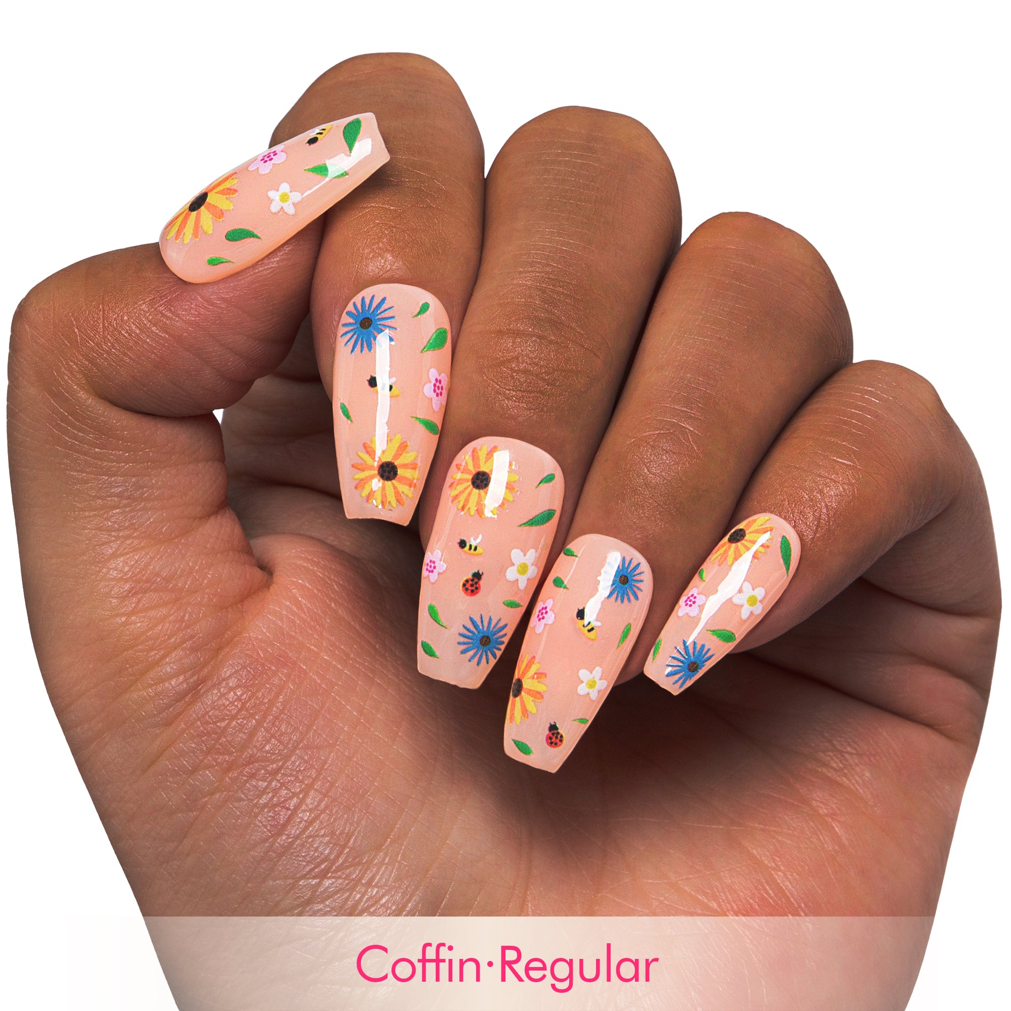 Sunflower Kiss Handmade Nails H402