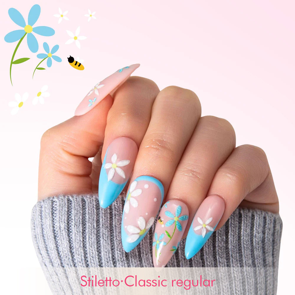 Daisy Delight Handmade Nails H403
