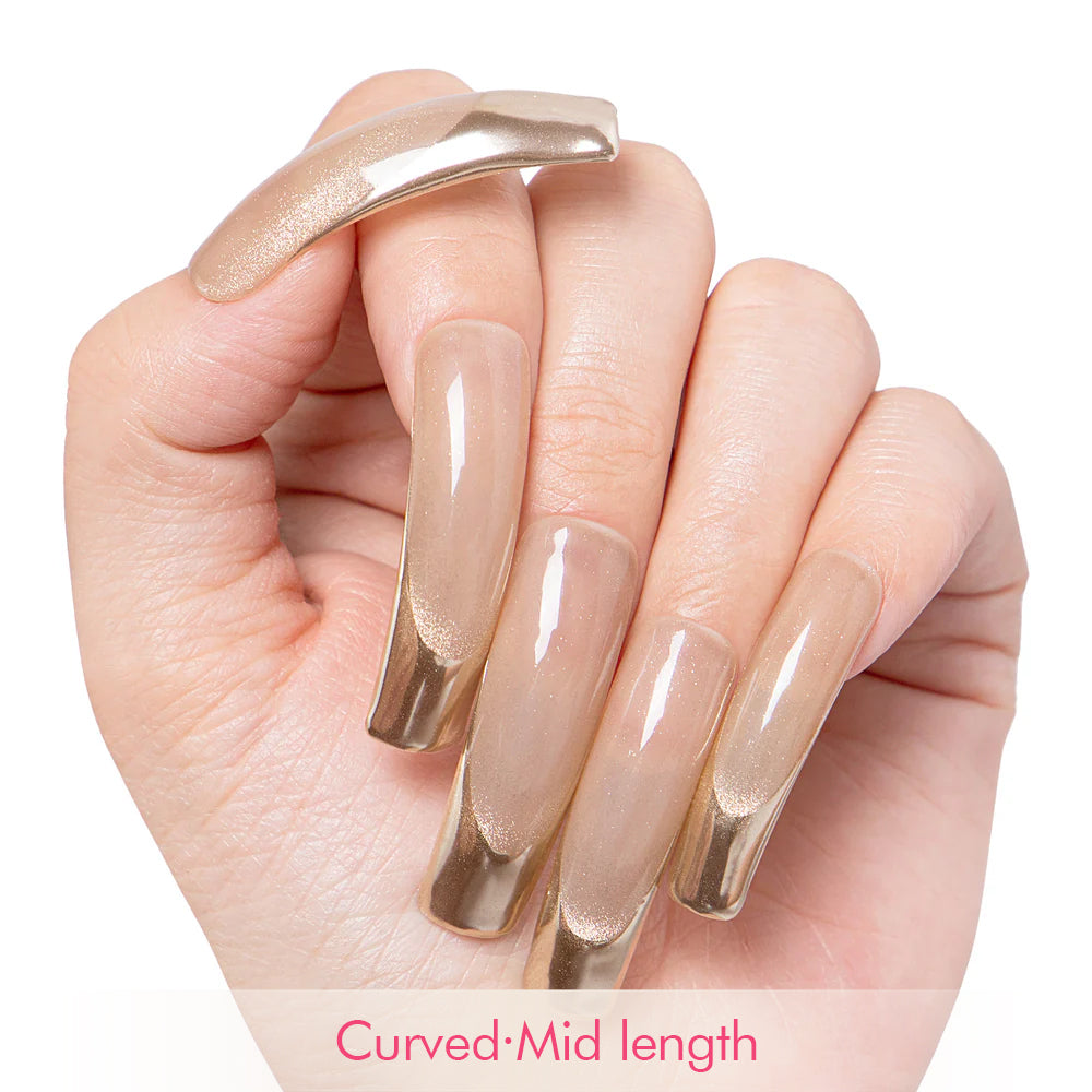 Golden Dusk Handmade Nails H409