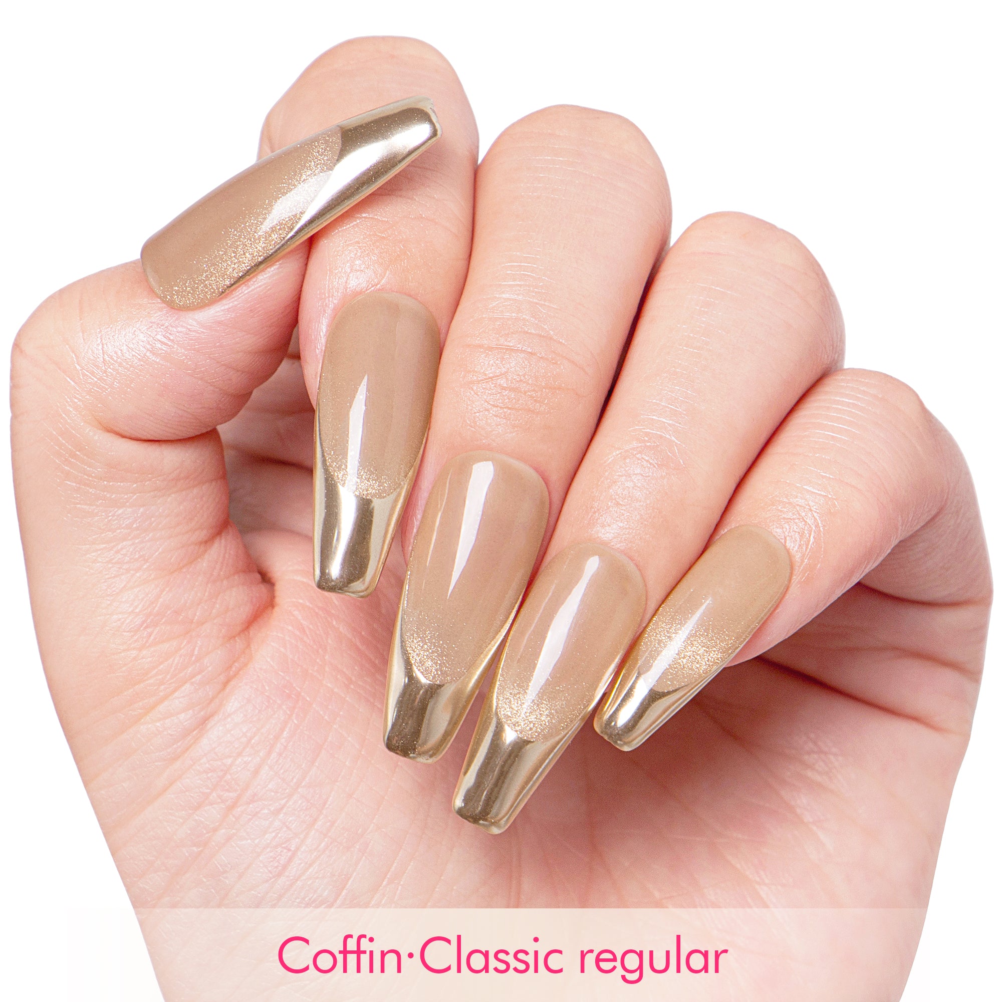 Golden Dusk Handmade Nails H409