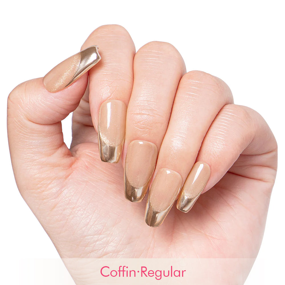 Golden Dusk Handmade Nails H409