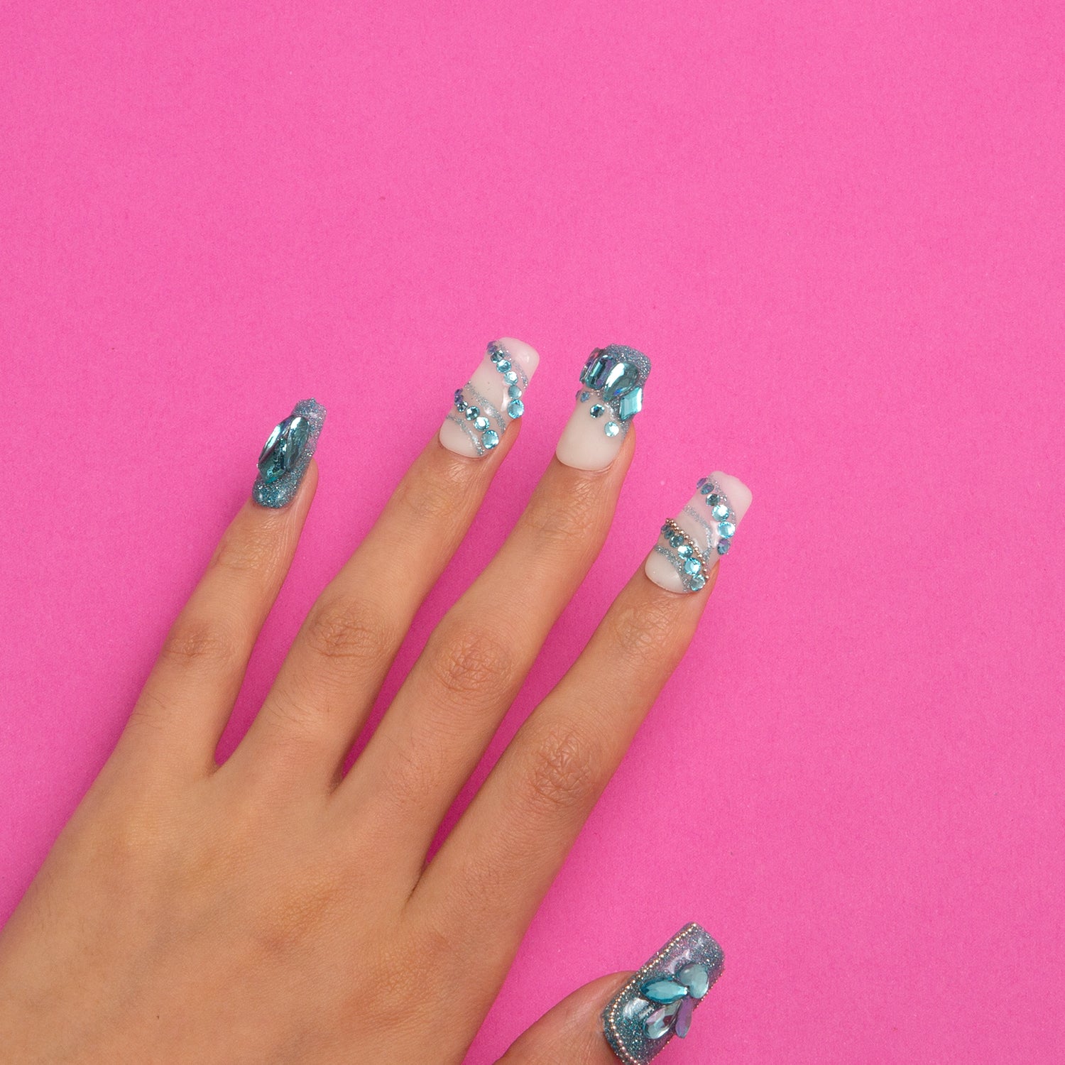 Breakfast at Lovful  French Tip Handmade Square Nails H41 RTS