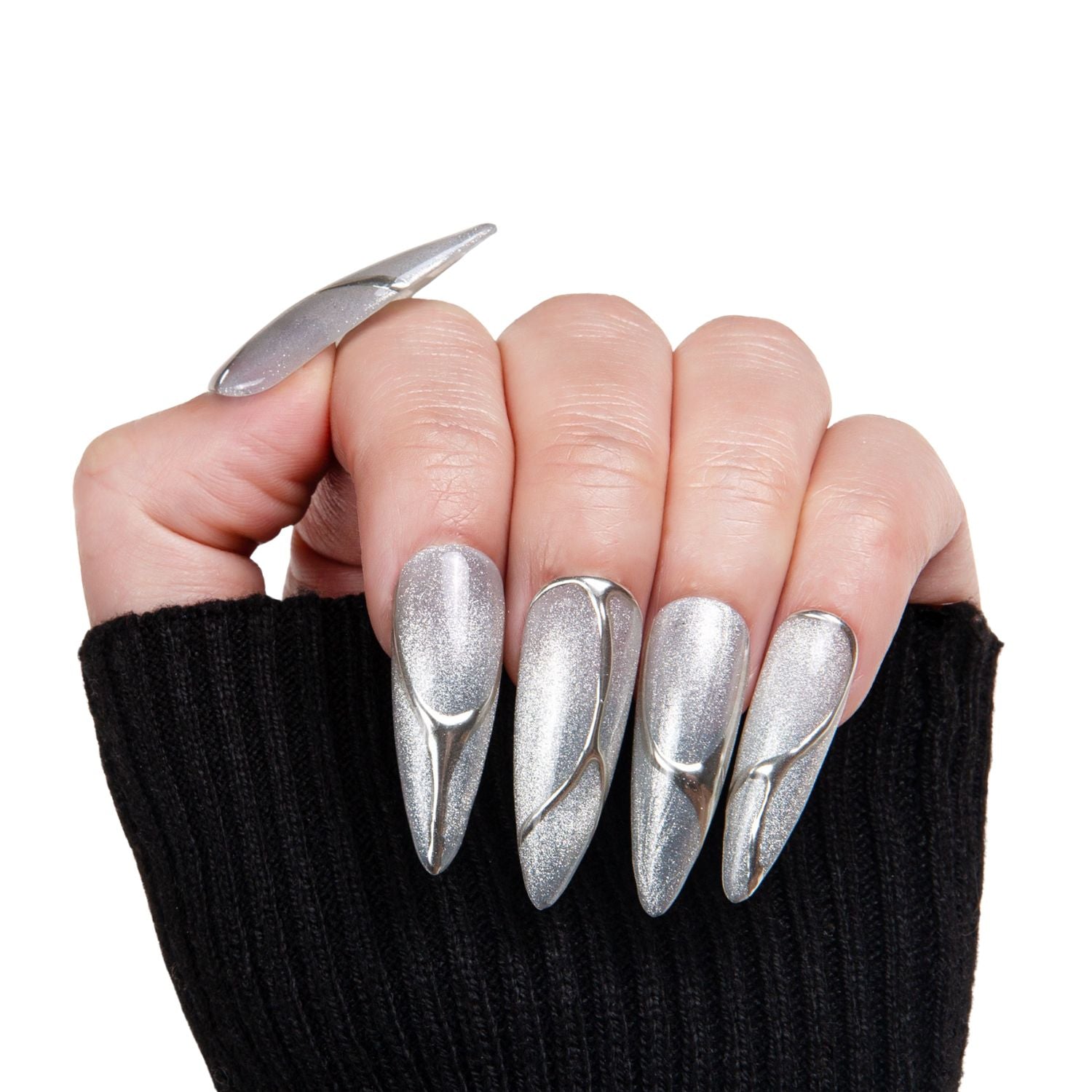 Lunar Storm Handmade Nails H410