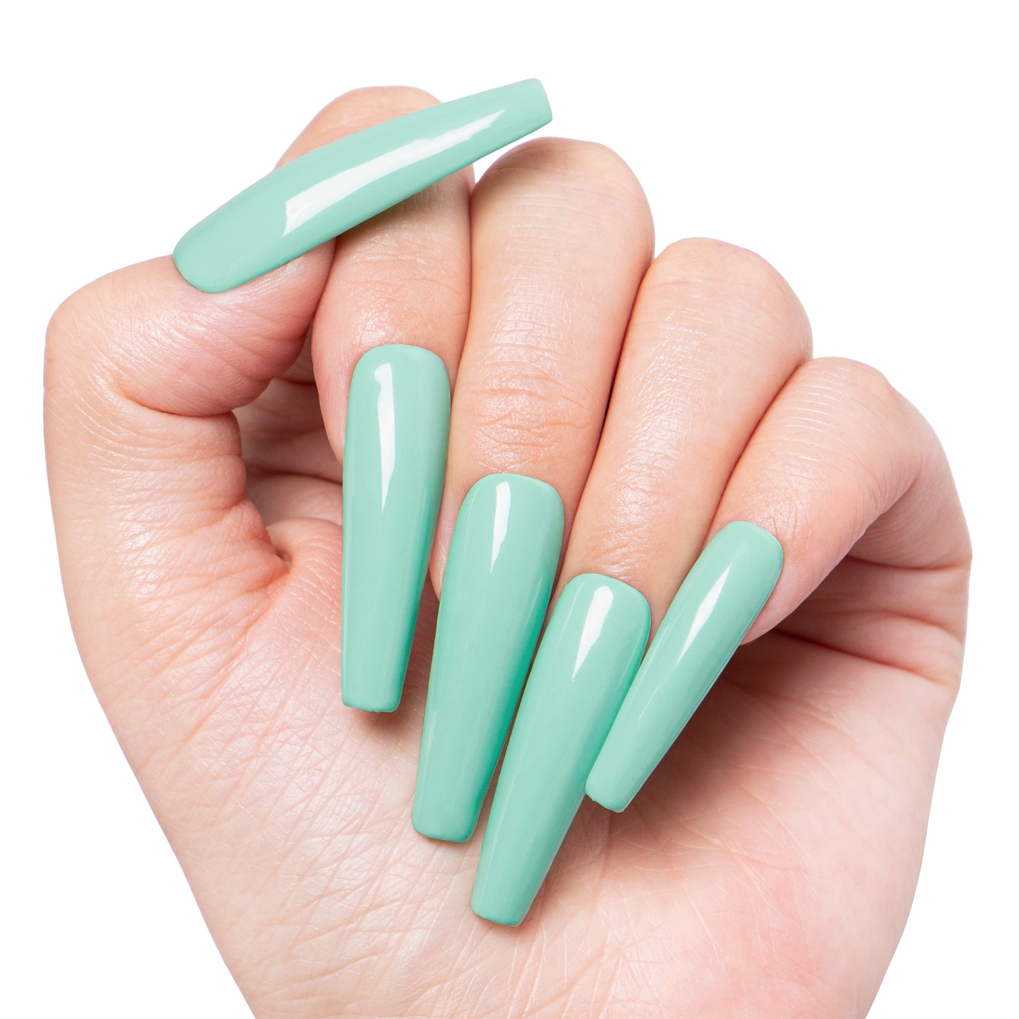 New Mint Handmade Press on Nails H419