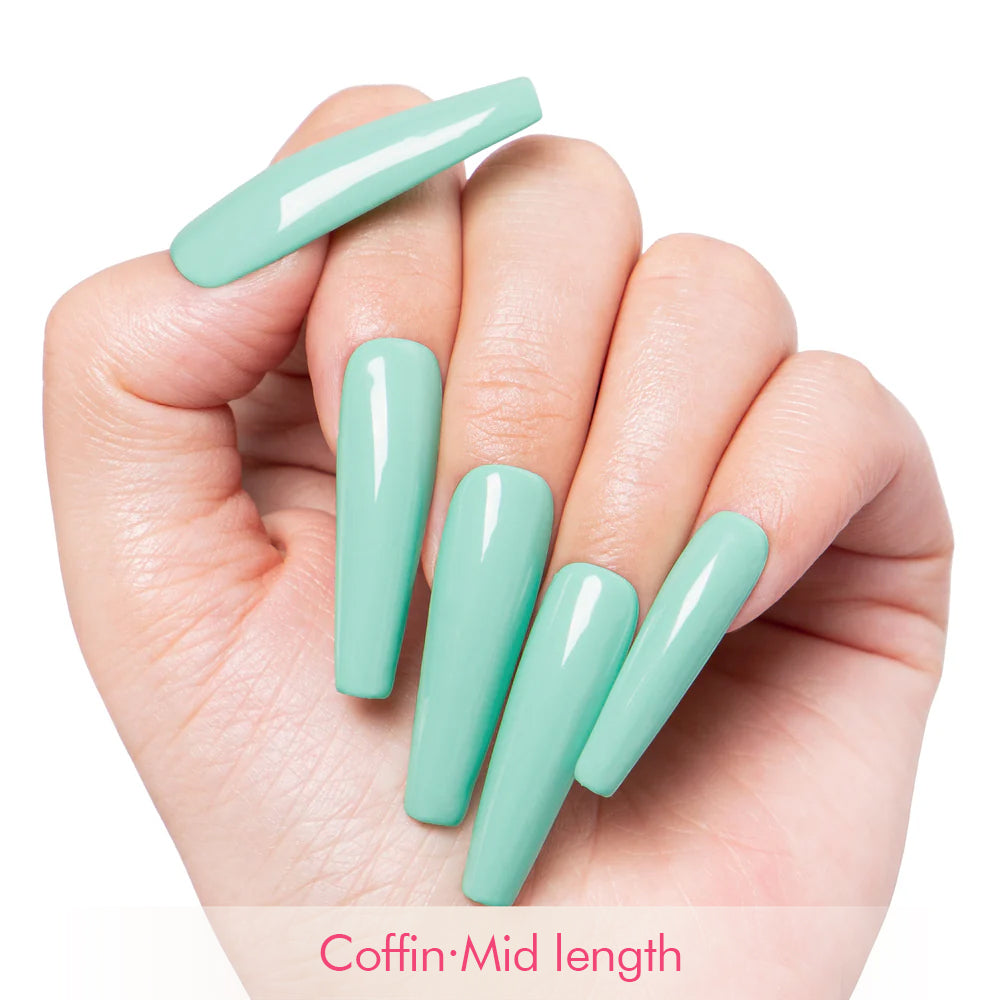 New Mint Handmade Press on Nails H419