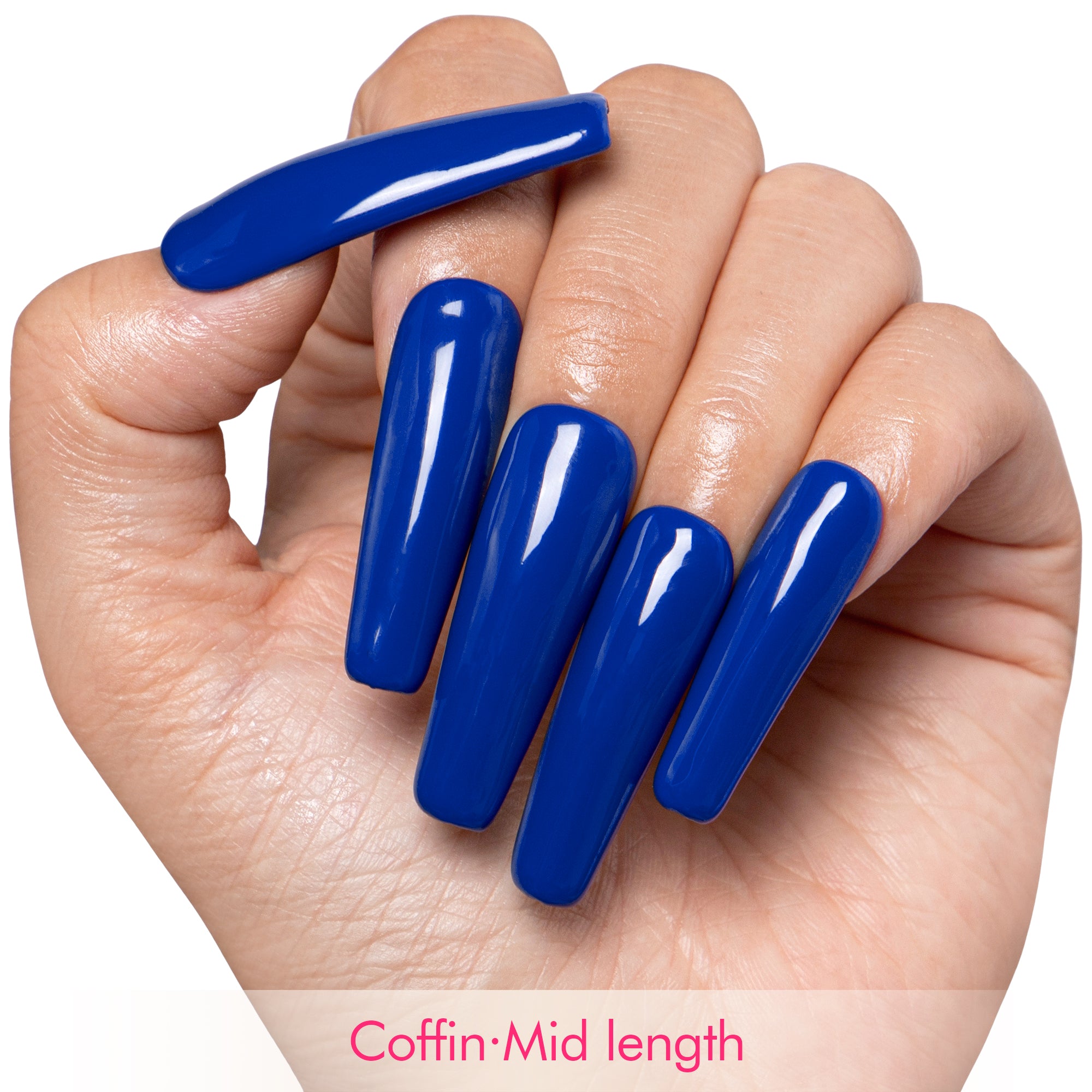 Blue Royalty Handmade Press on Nails H420