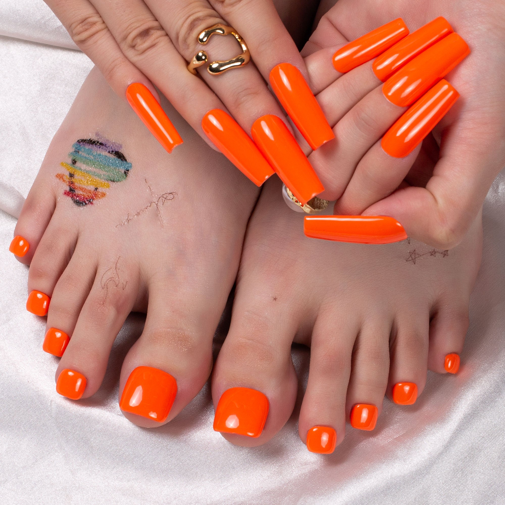 Neon Sunshine Combo Set Handmade Predd on Nails H425+T425