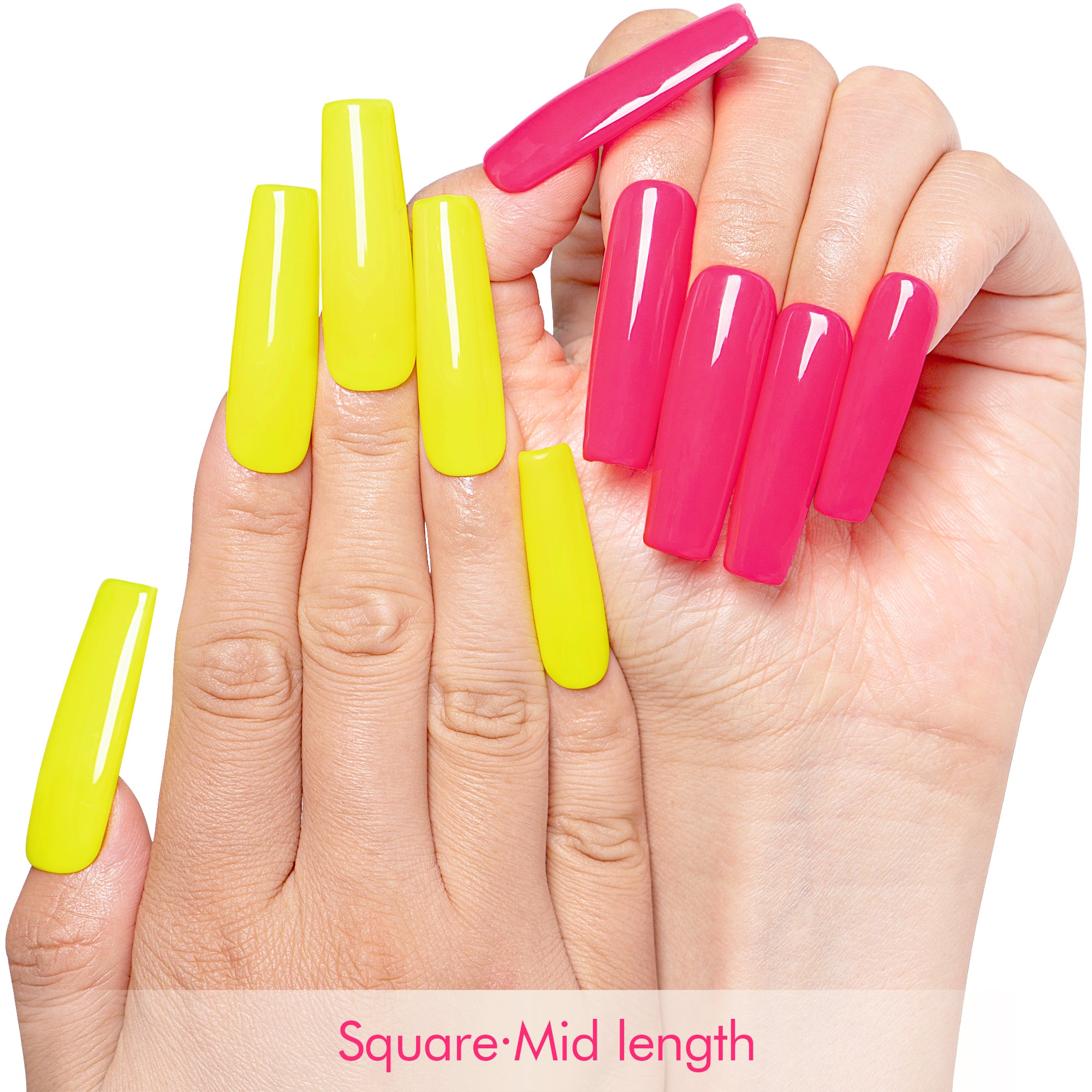 Hot Barbie Lemon Combo Handmade Press on Nails H426