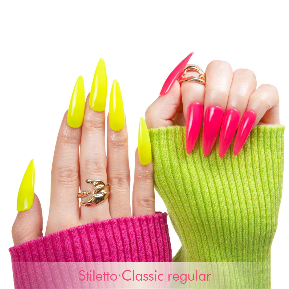 Hot Barbie Lemon Combo Handmade Press on Nails H426