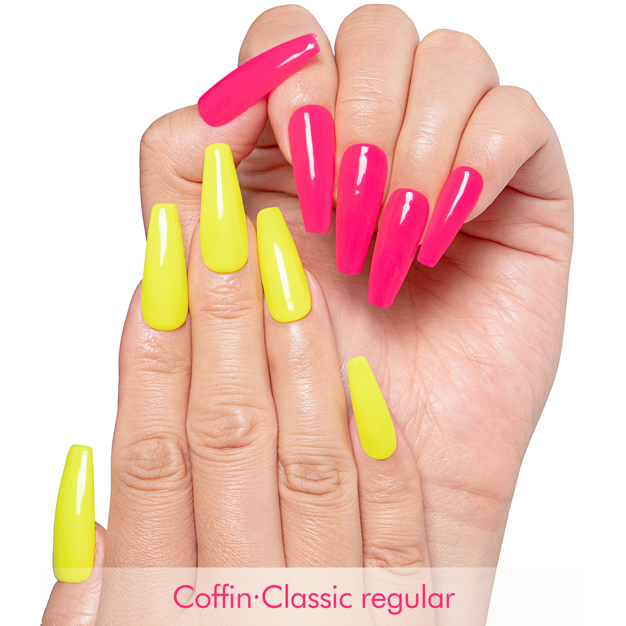 Hot Barbie Lemon Combo Handmade Press on Nails H426