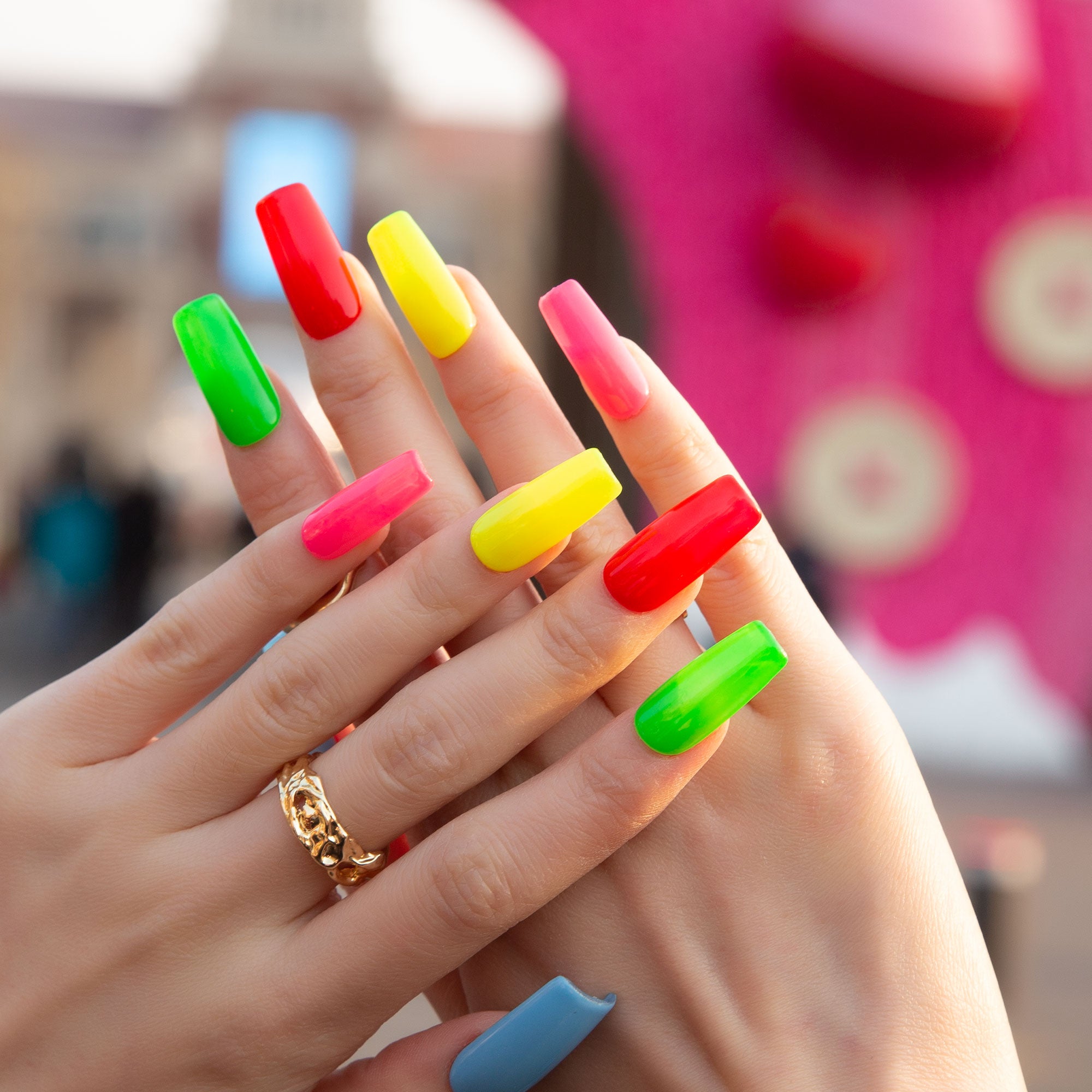 Lively Neon Handmade Press on Nails H427