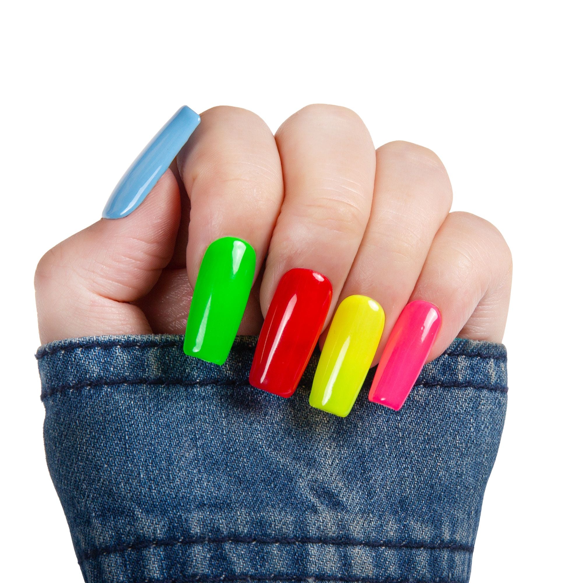 Lively Neon Handmade Press on Nails H427