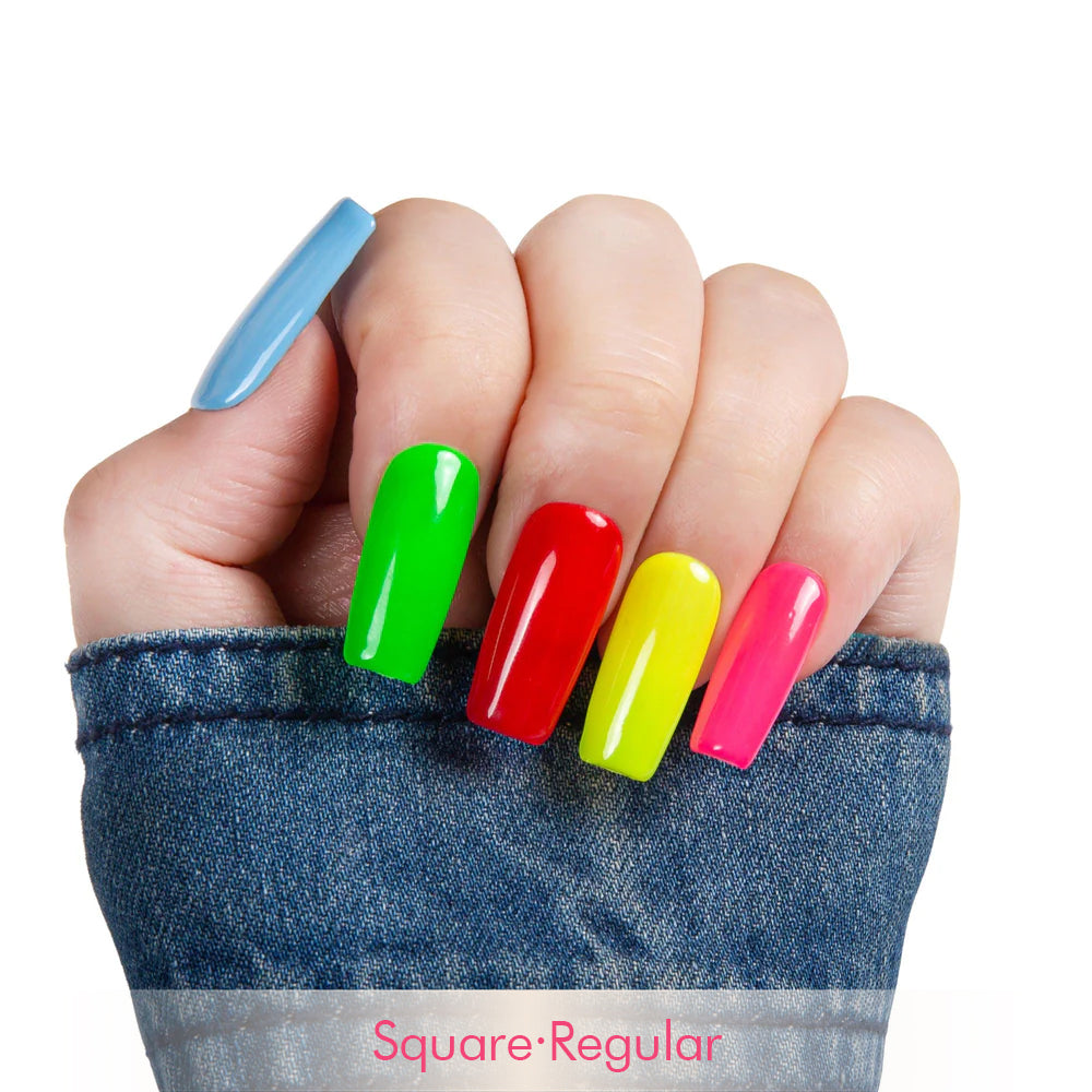 Lively Neon Handmade Press on Nails H427