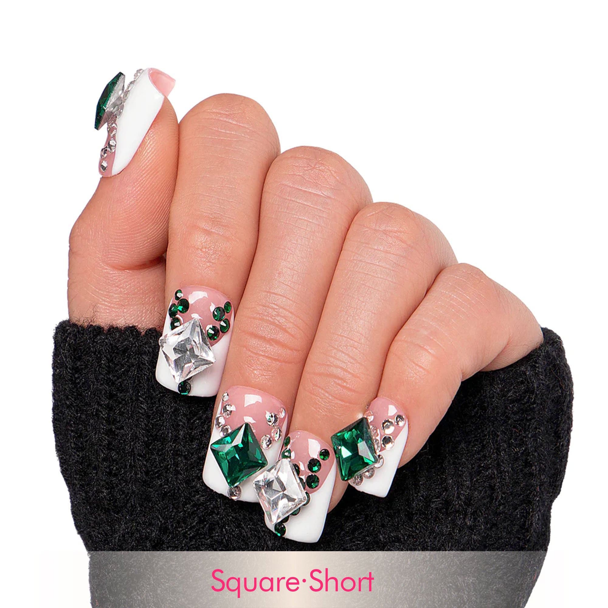 Crystals Magic Handmade Nails H43