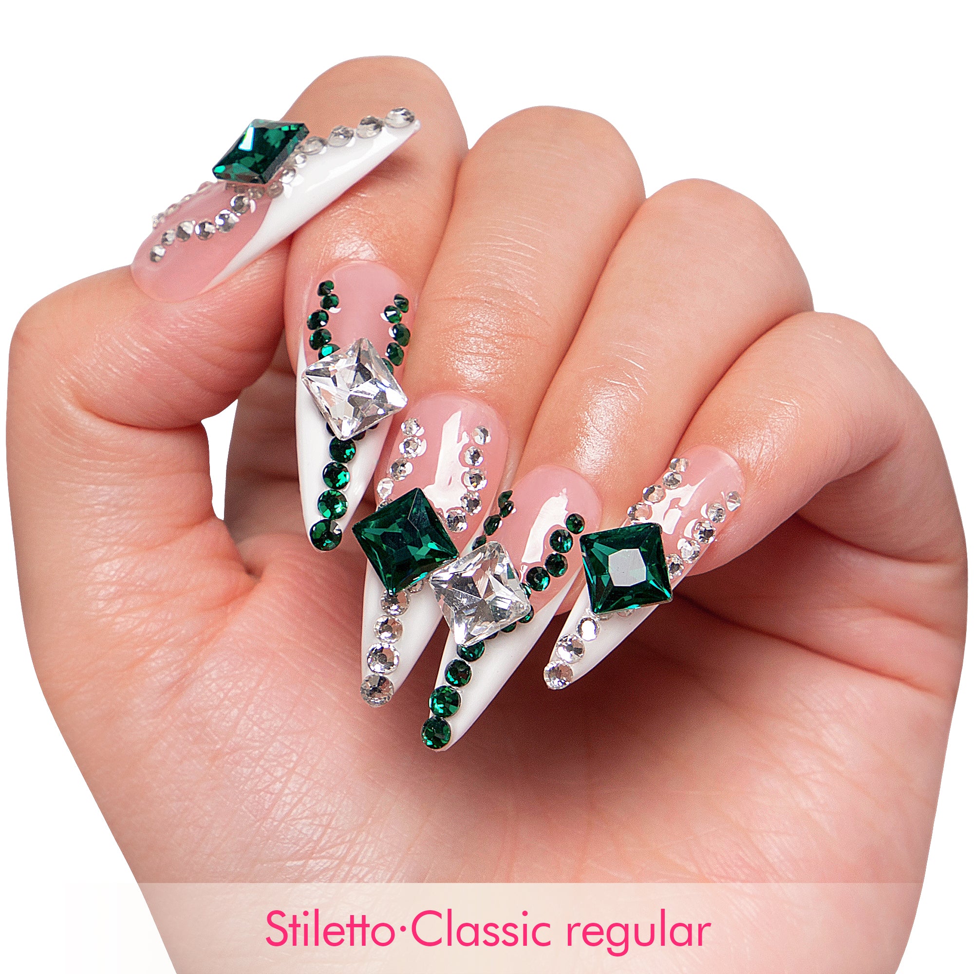 Crystals Magic Handmade Nails H43