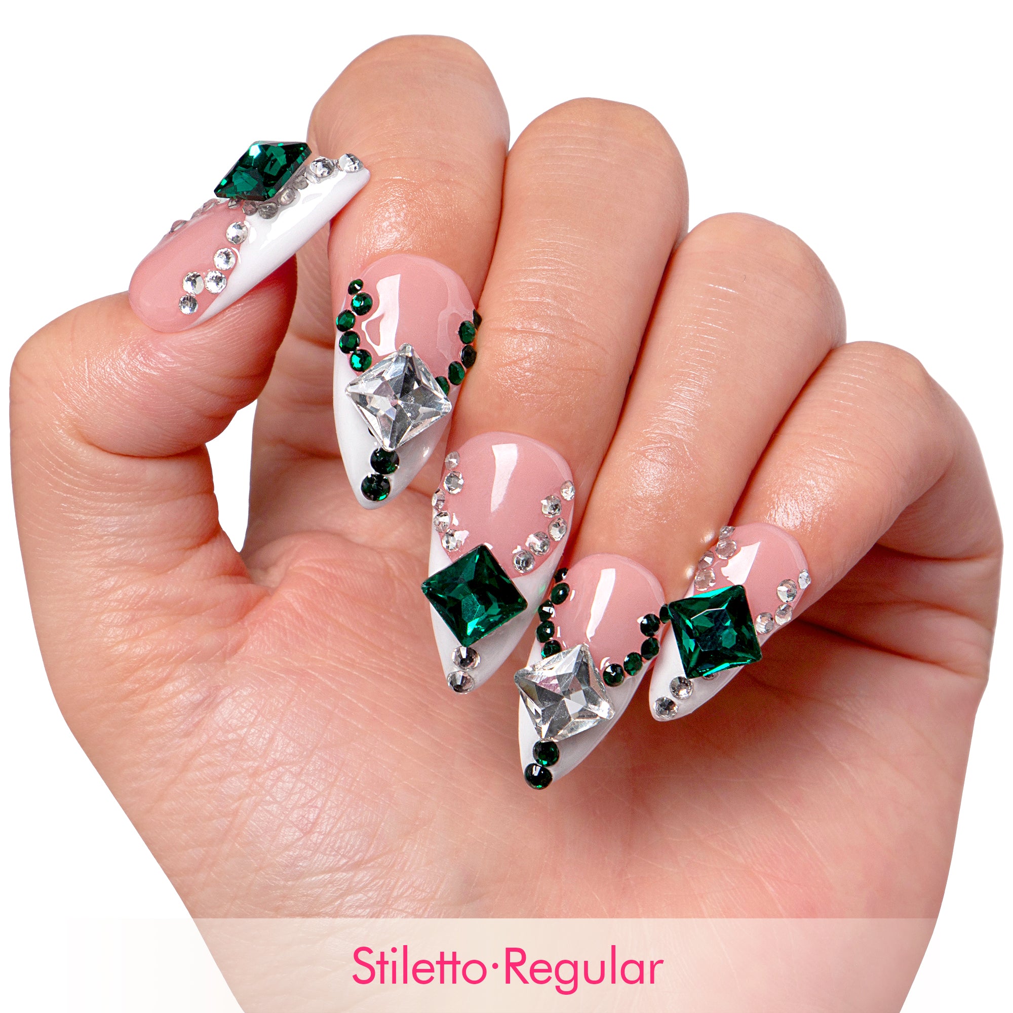 Crystals Magic Handmade Nails H43