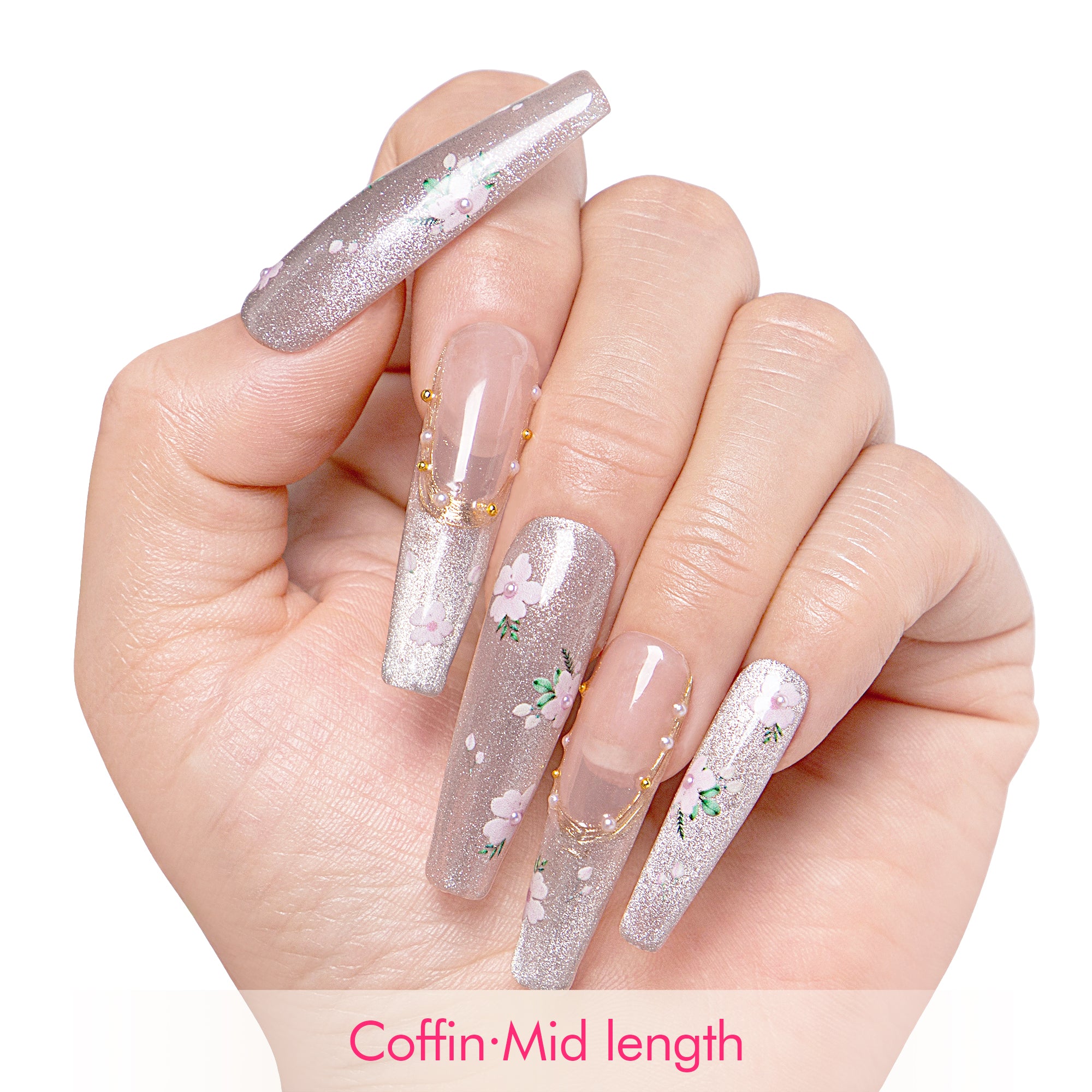 Petals Daydream Handmade Nails H437