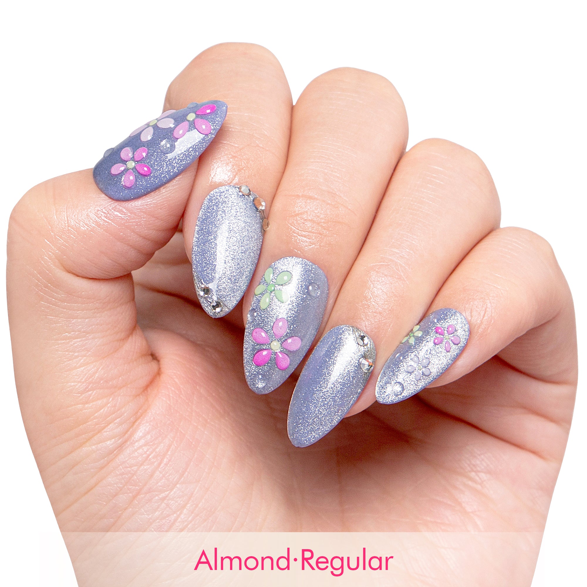 Misty Lilac Bloom Handmade Nails H439