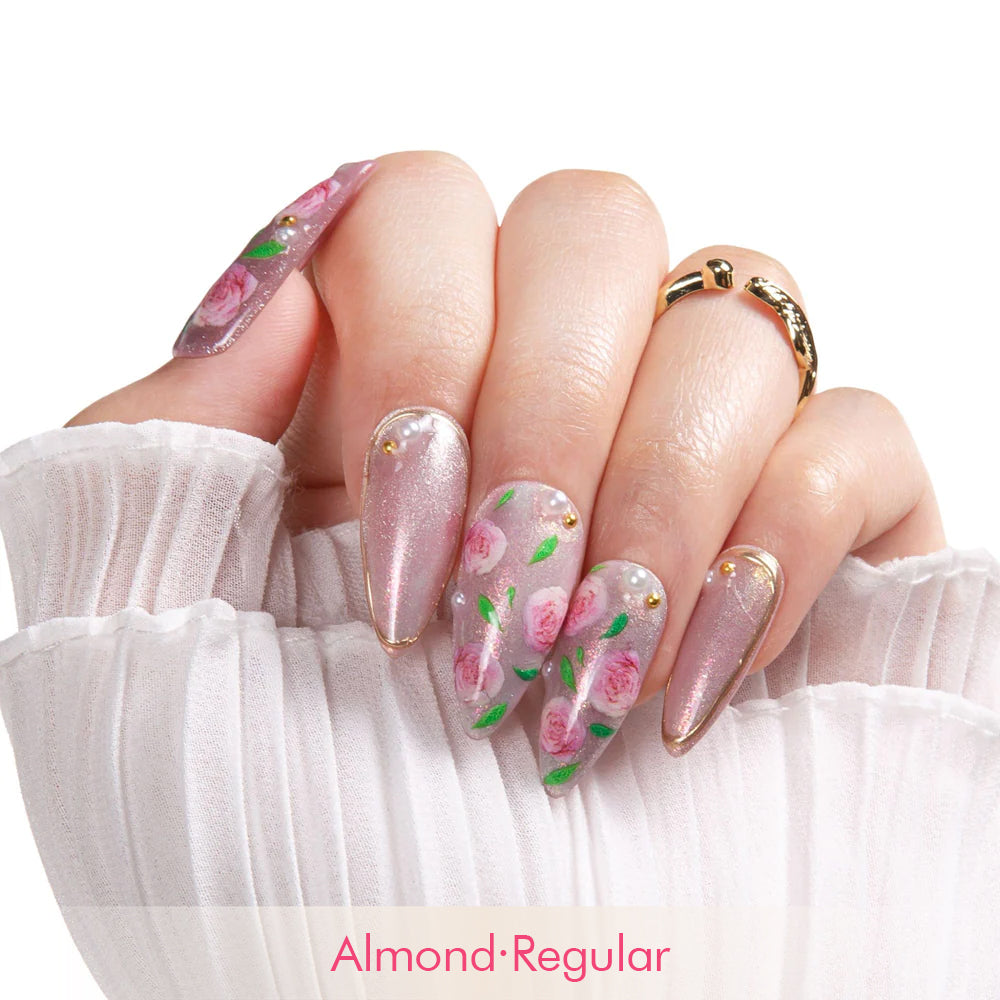 Victorian Rose Handmade Nails H440
