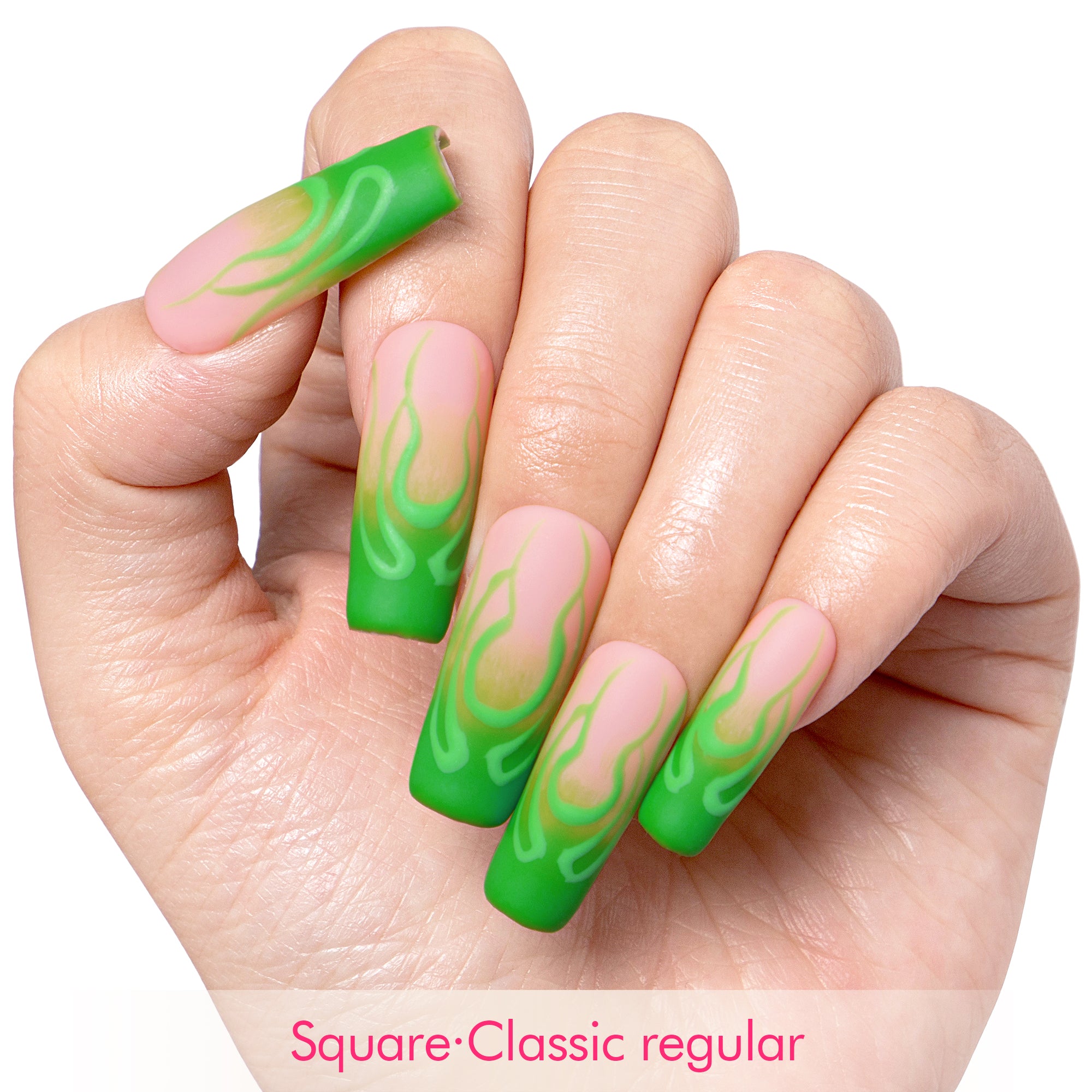 Neon Inferno Handmade Nails H443