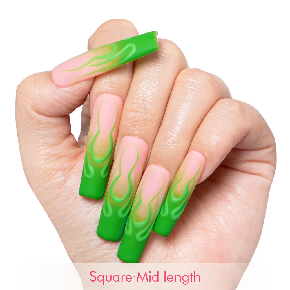 Neon Inferno Handmade Nails H443