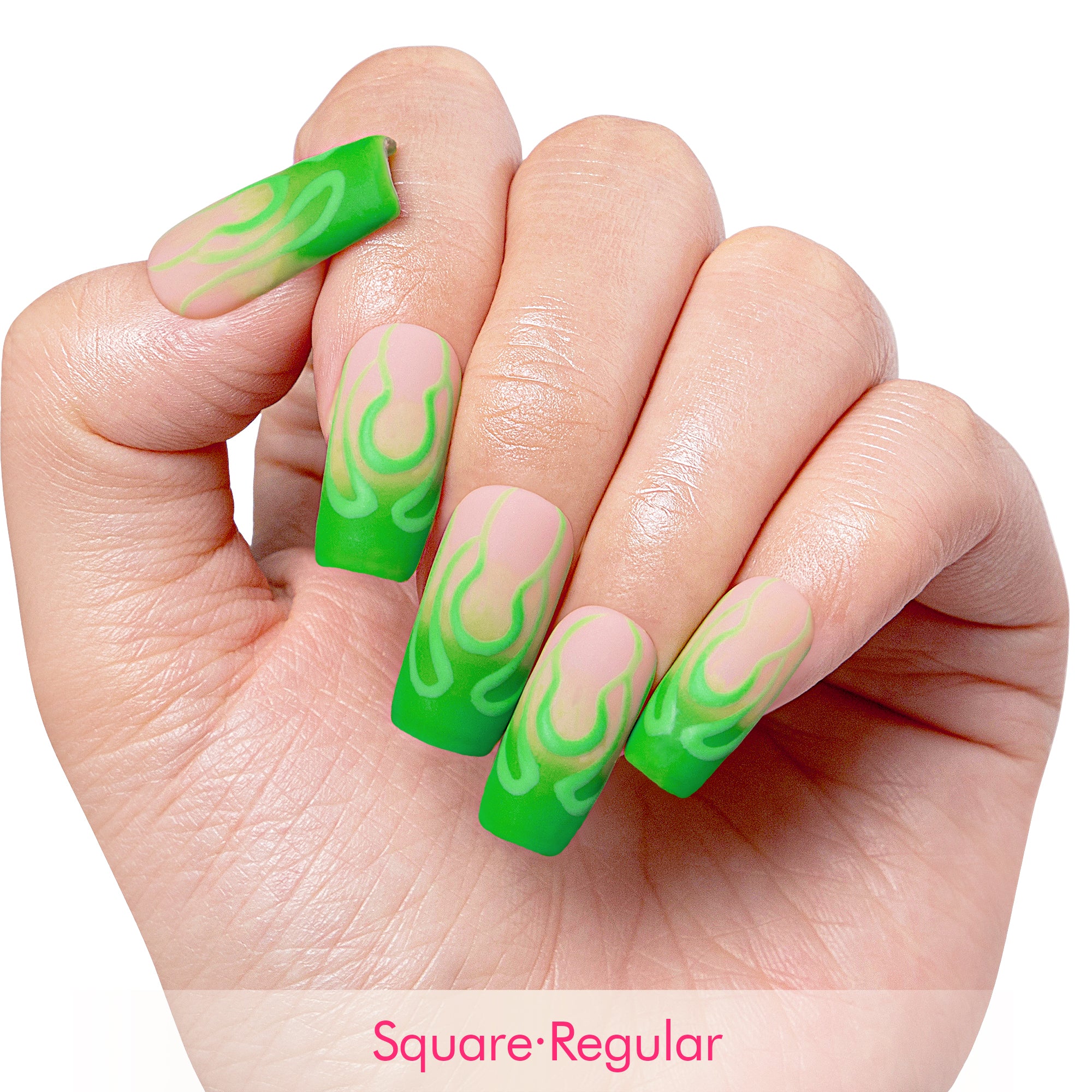 Neon Inferno Handmade Nails H443