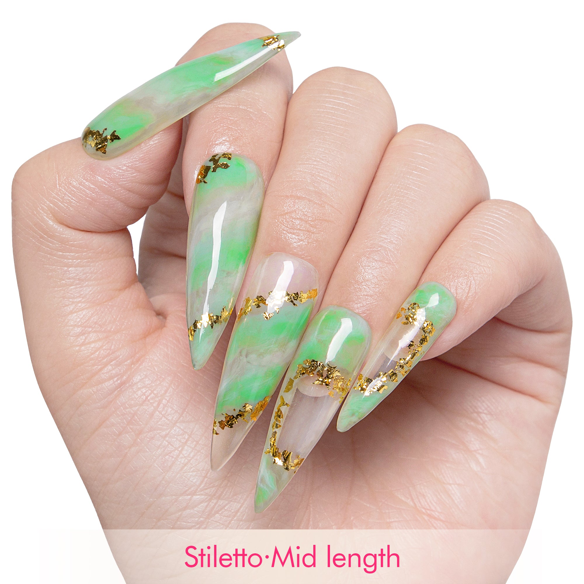 Imperial Jade Handmade Nails H445