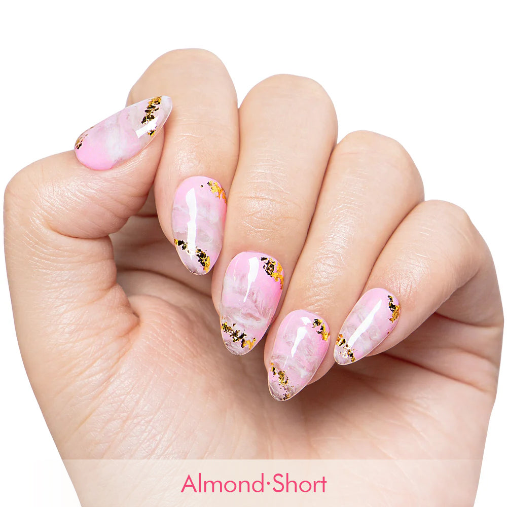 Rosé Swirls Handmade Nails H446