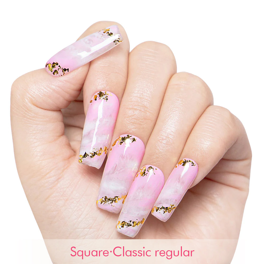 Rosé Swirls Handmade Nails H446