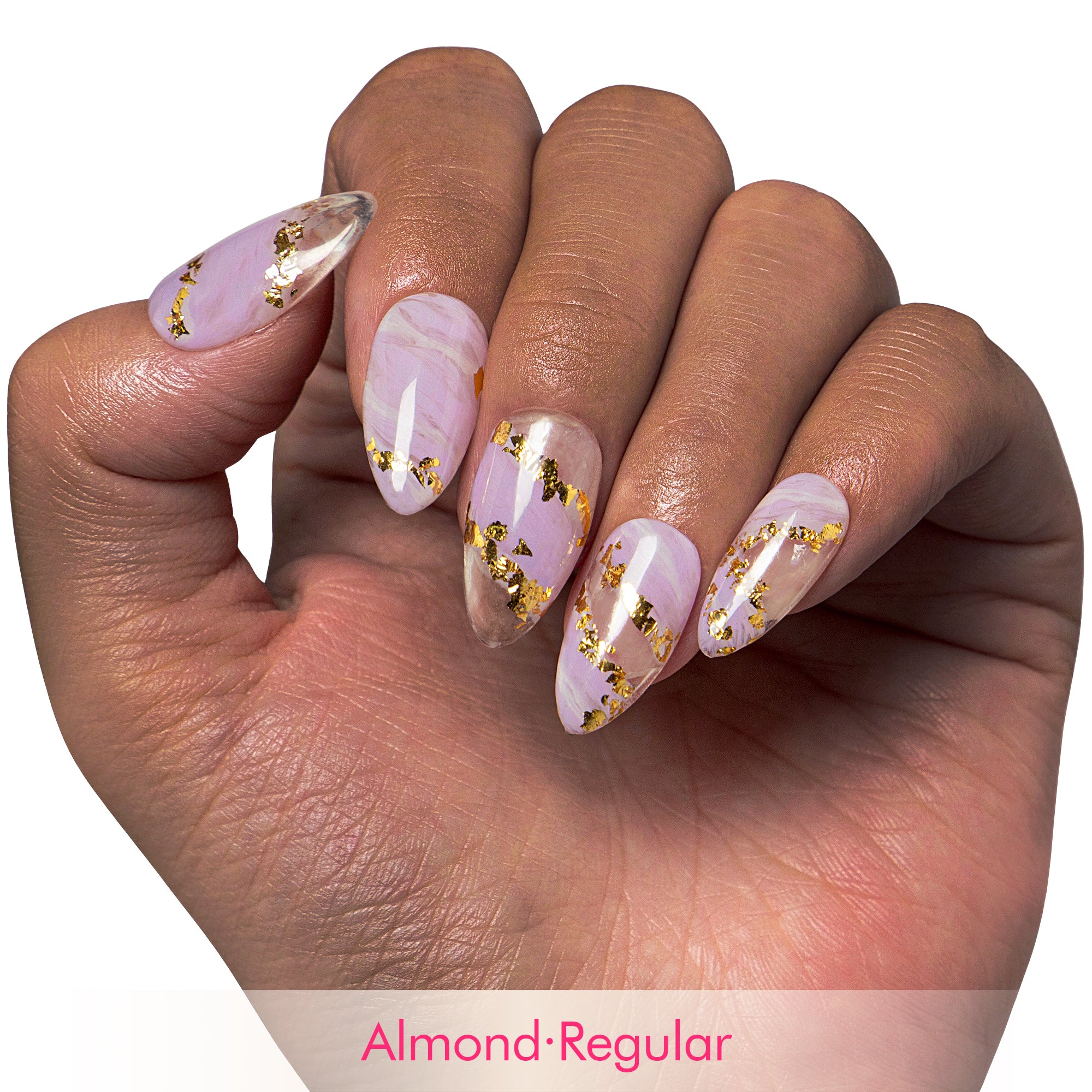 Lilac Glow Handmade Nails H448