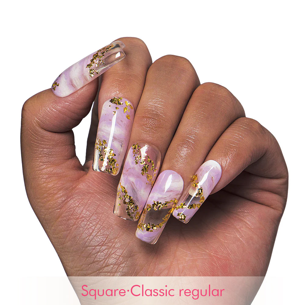 Lilac Glow Handmade Nails H448
