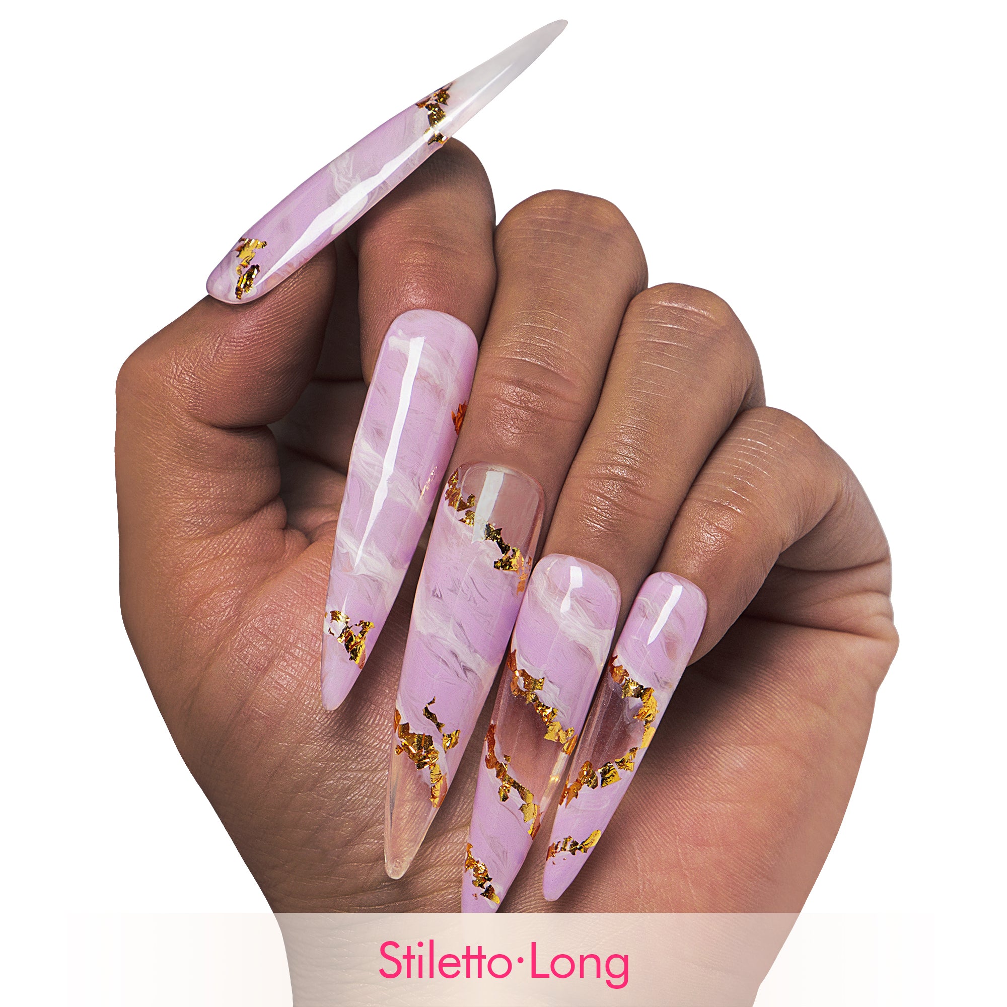 Lilac Glow Handmade Nails H448