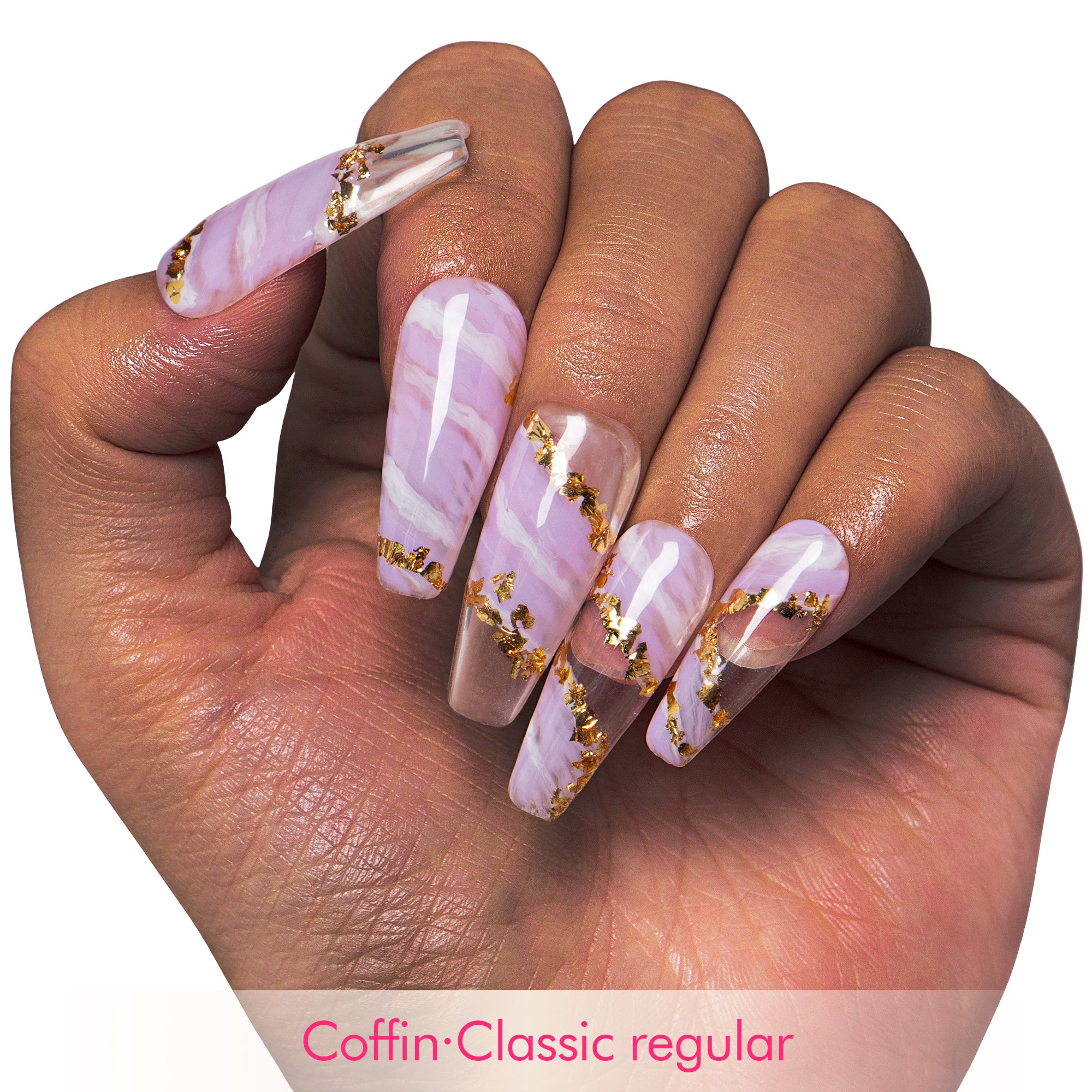 Lilac Glow Handmade Nails H448