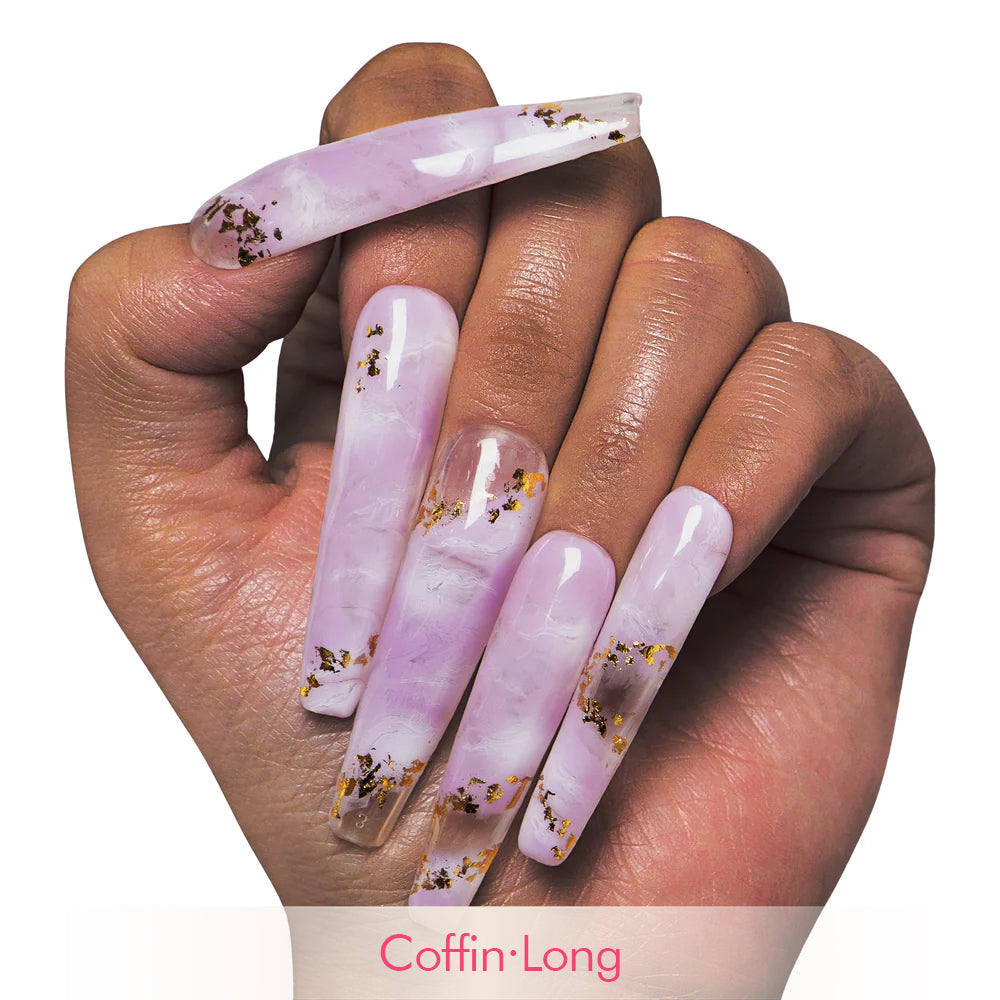 Lilac Glow Handmade Nails H448