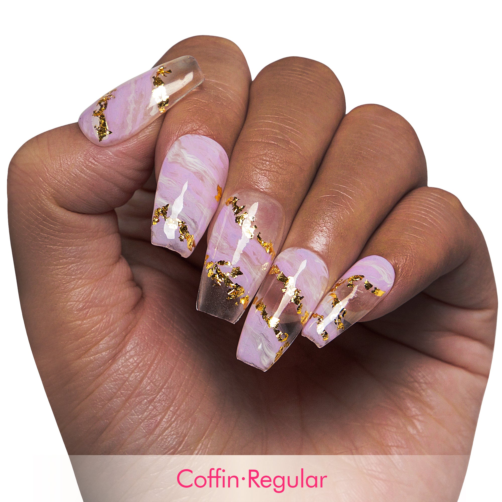 Lilac Glow Handmade Nails H448
