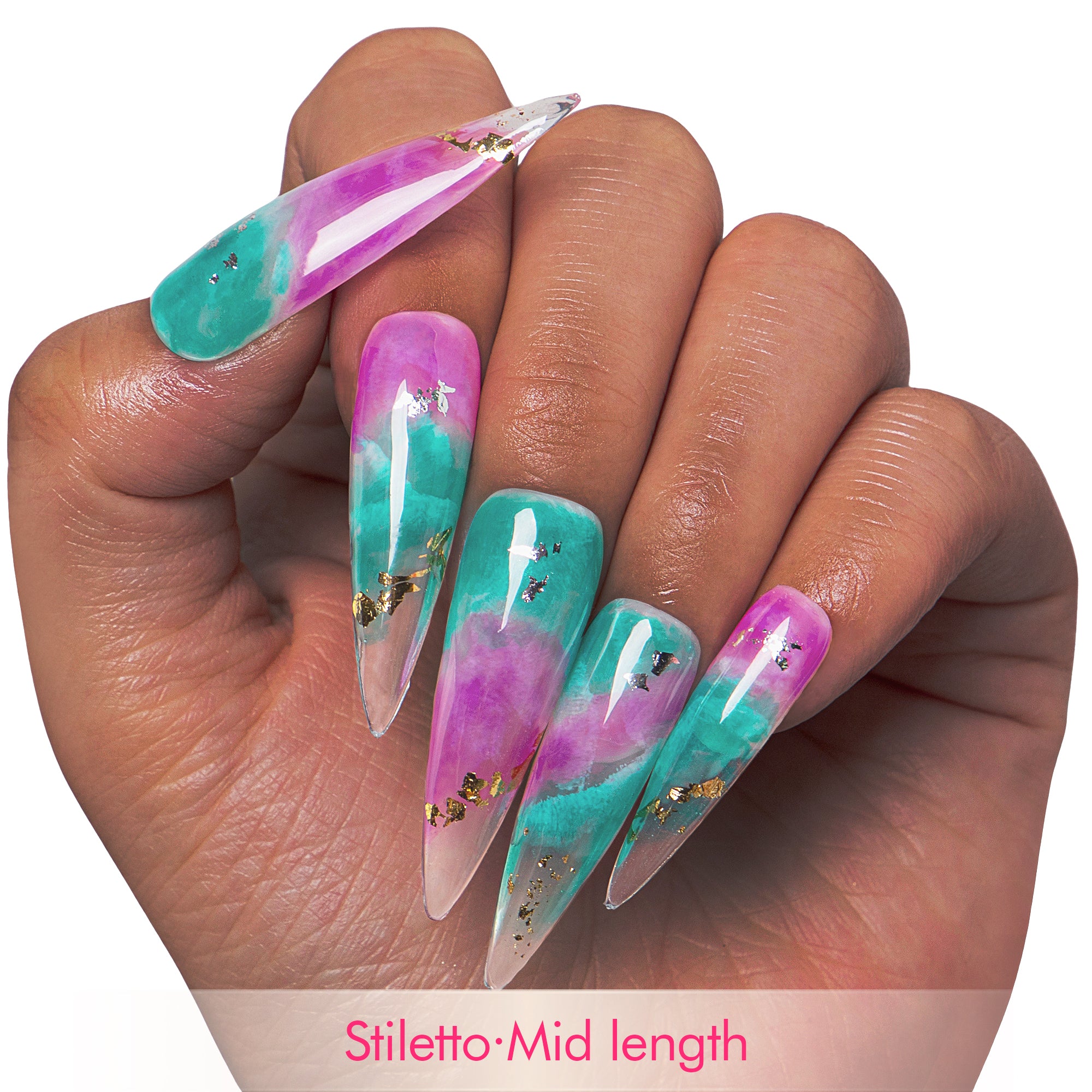 Mystic Amethyst Handmade Nails H450