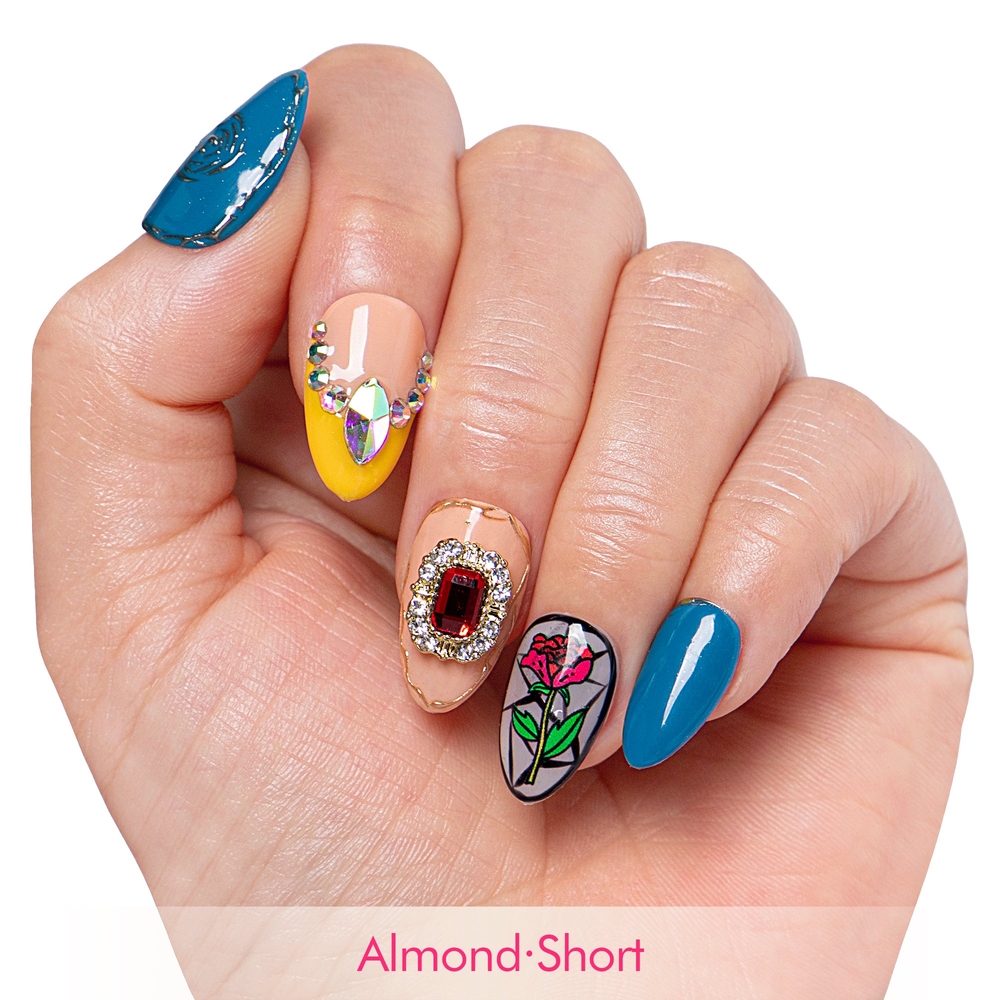 Once Upon a Rose Handmade Nails H453