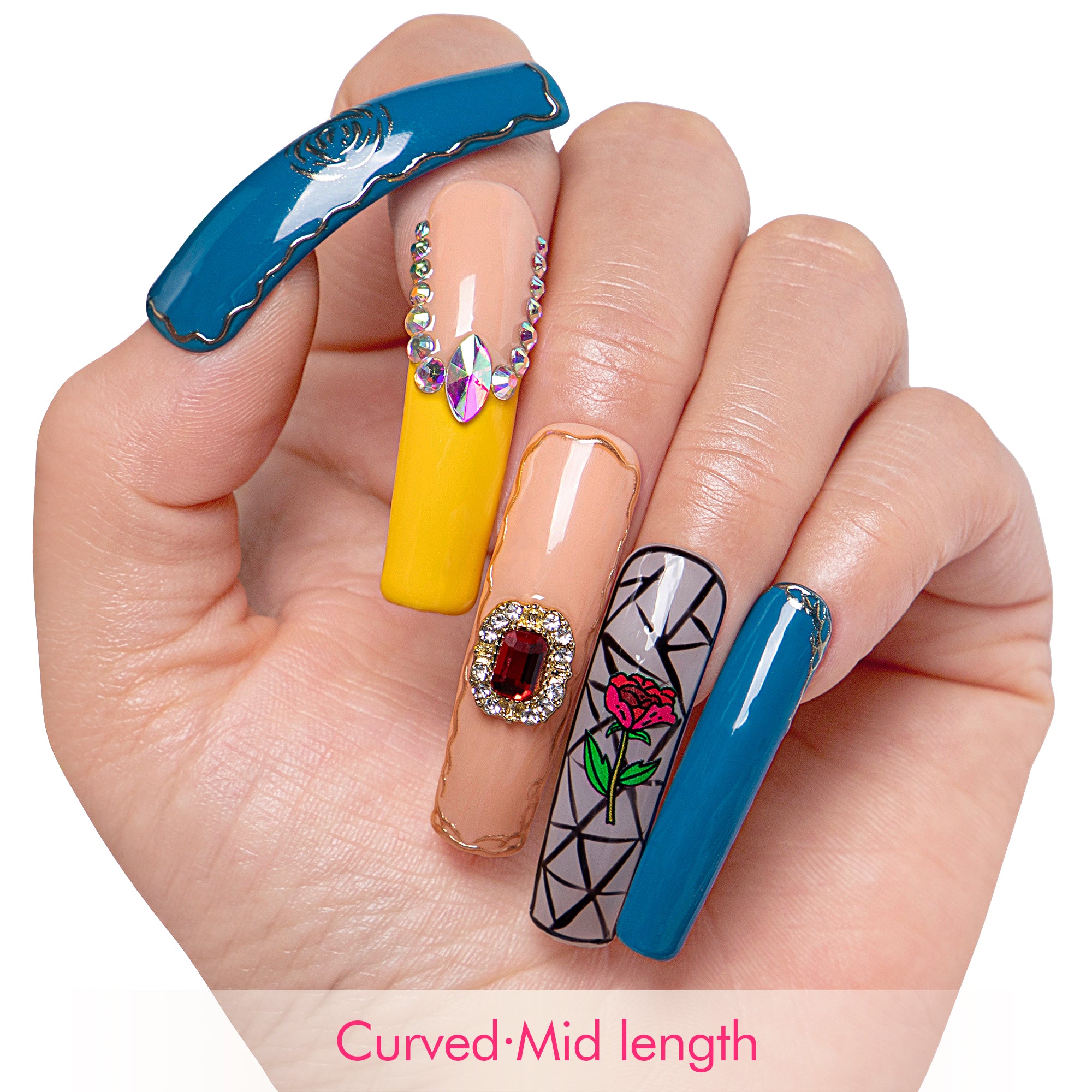 Once Upon a Rose Handmade Nails H453