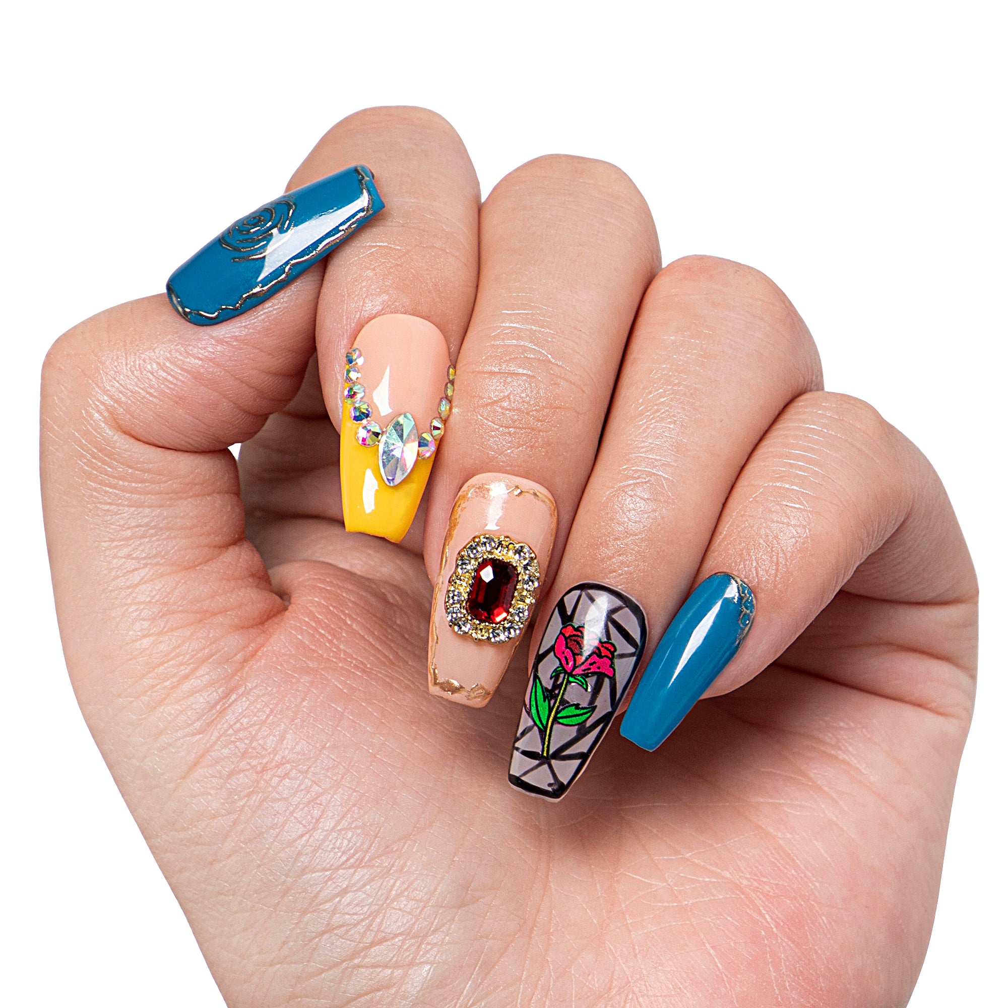 Once Upon a Rose Handmade Nails H453