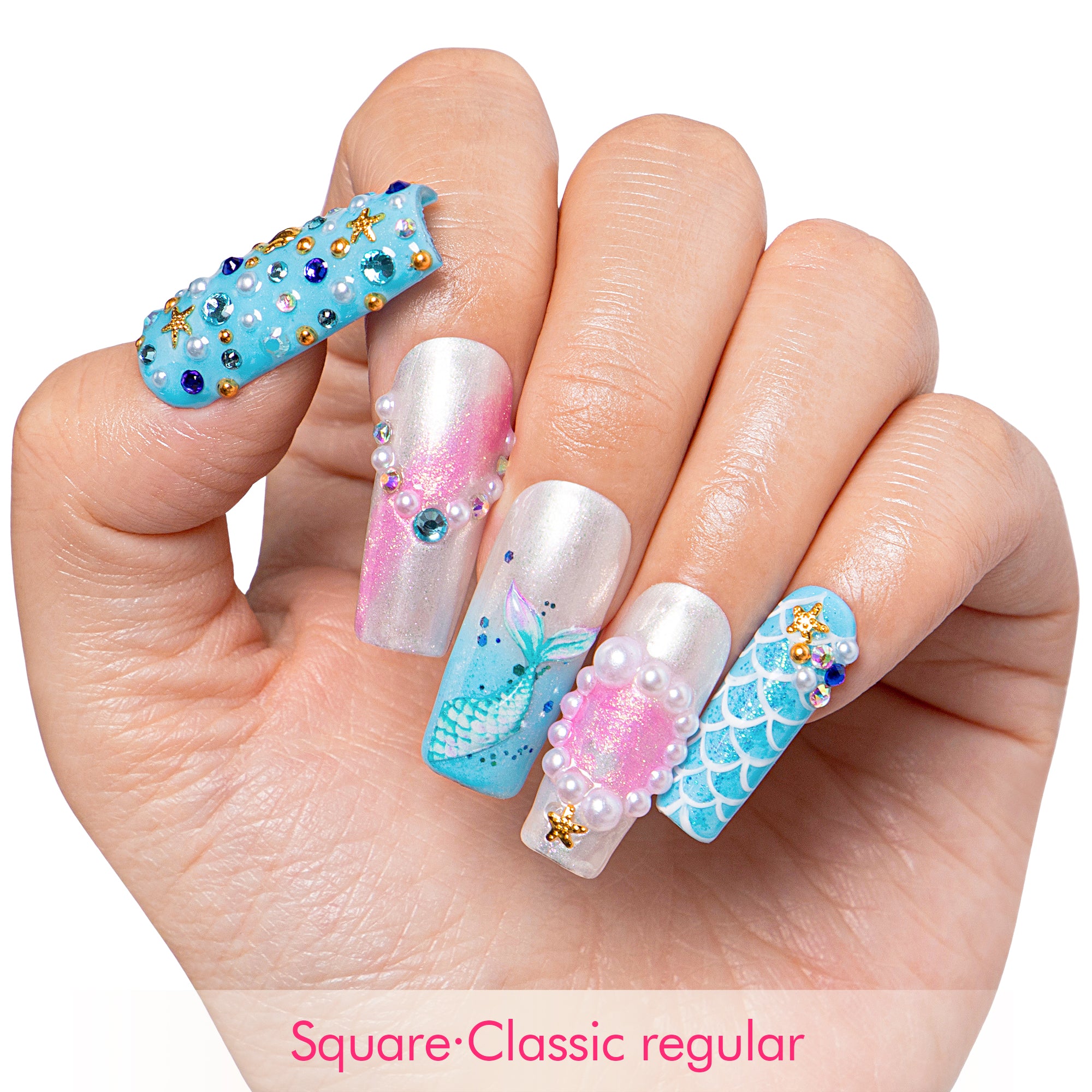Kiss the Girl Handmade Nails H455