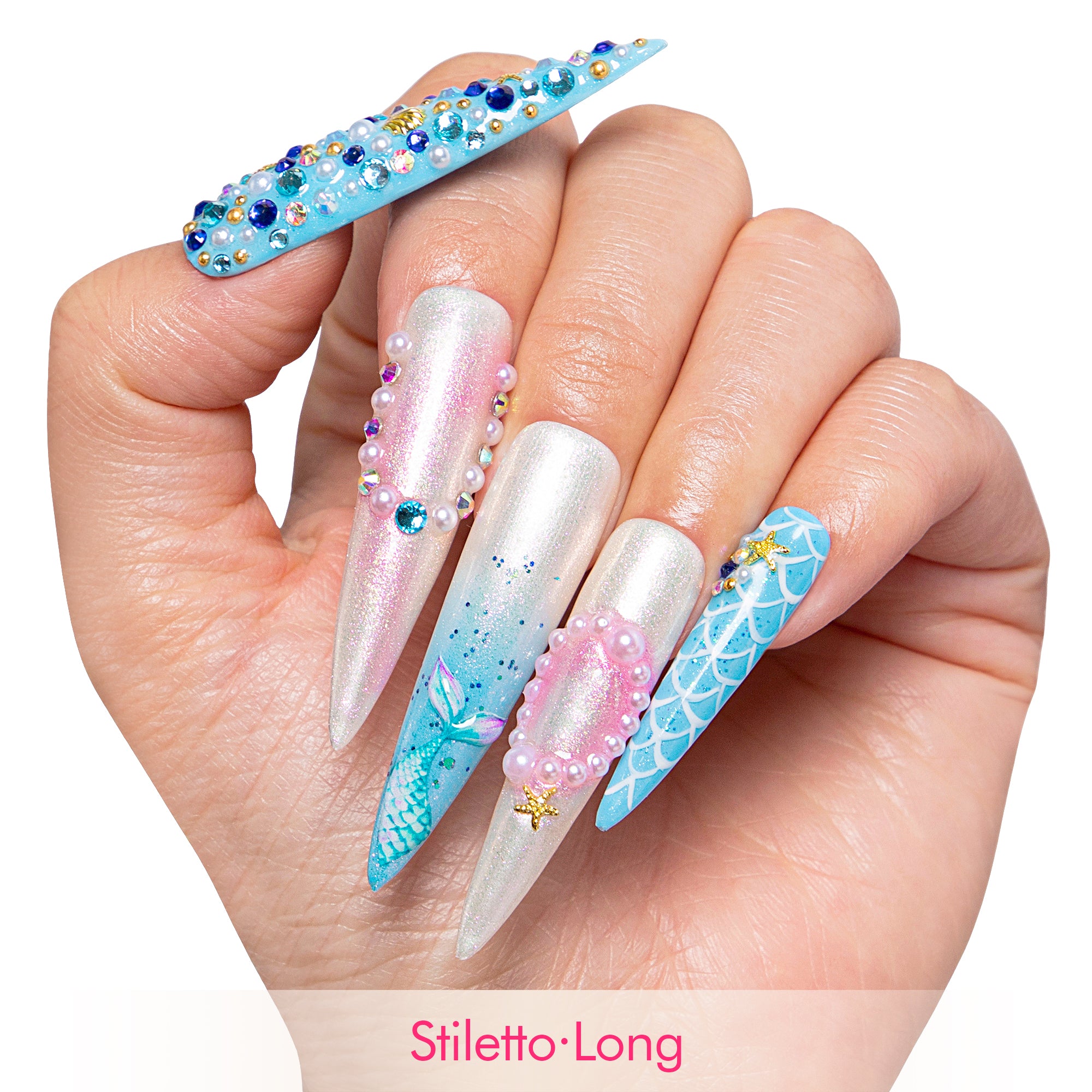 Kiss the Girl Handmade Nails H455