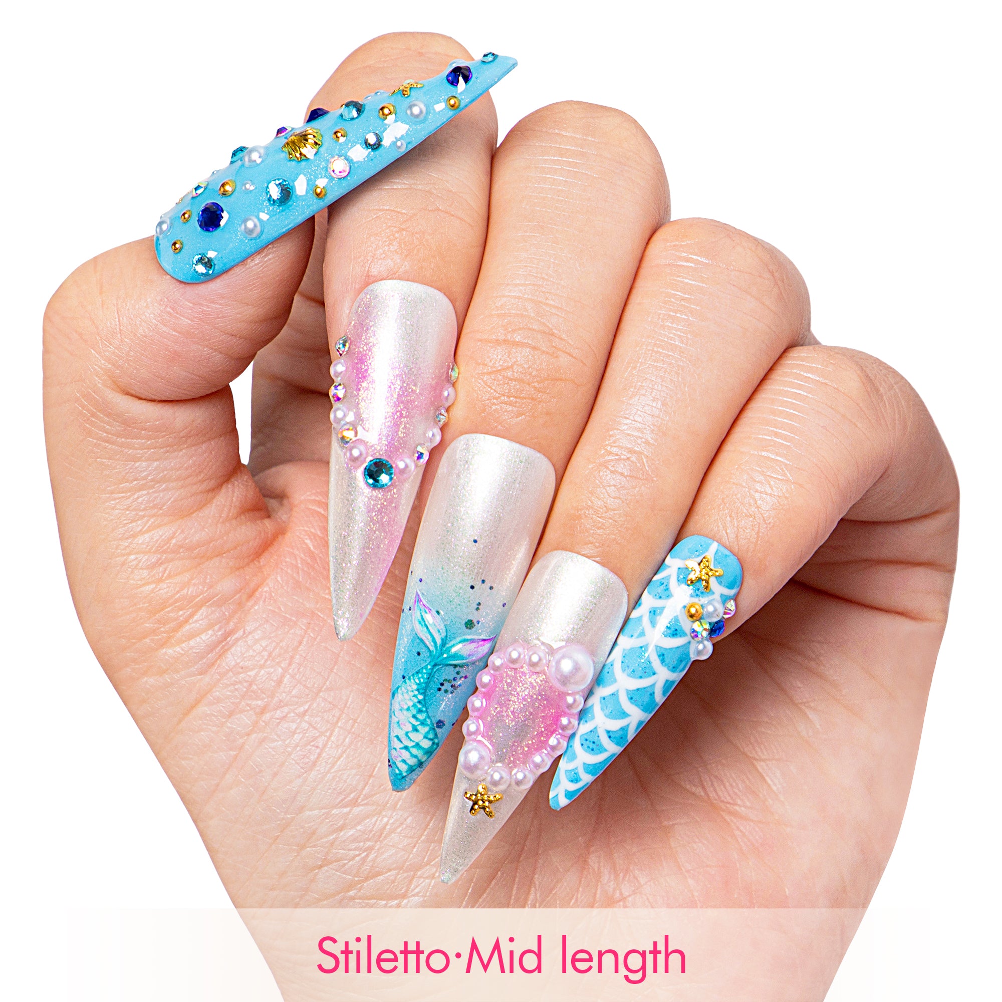 Kiss the Girl Handmade Nails H455
