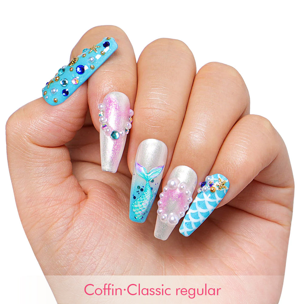 Kiss the Girl Handmade Nails H455