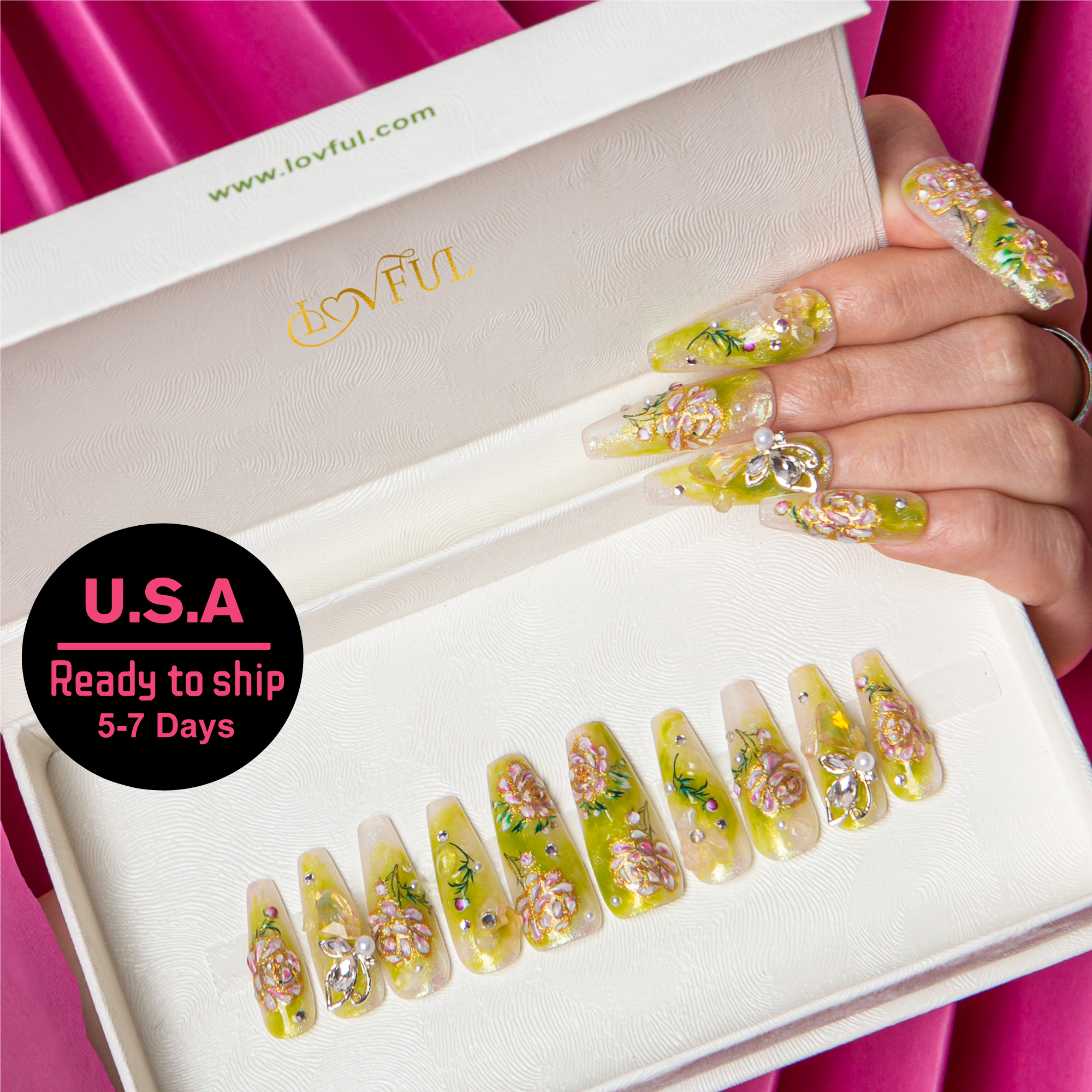 Seraphina’s Garden Handmade Coffin Nails H460 RTS