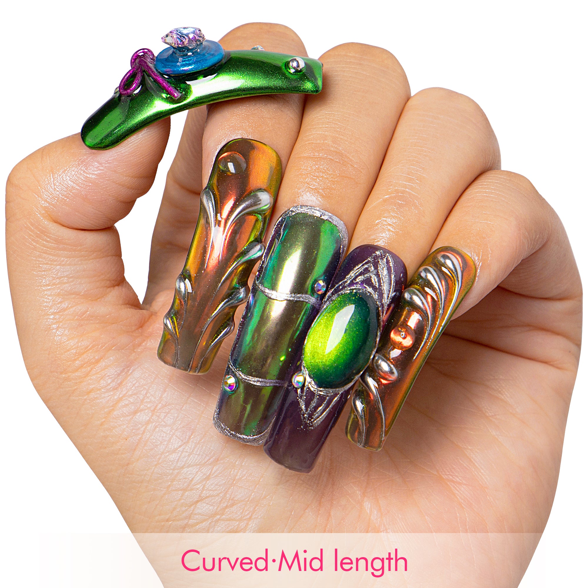 Chrome Couture Stellar Muse Handmade Nails H463