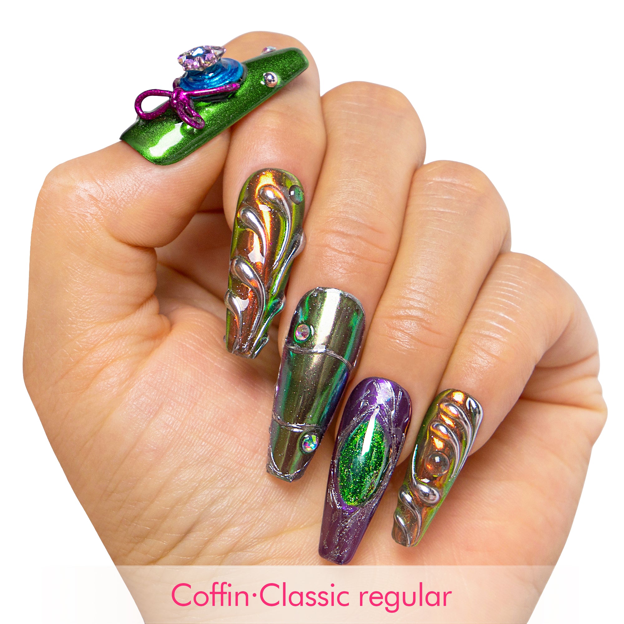 Chrome Couture Stellar Muse Handmade Nails H463